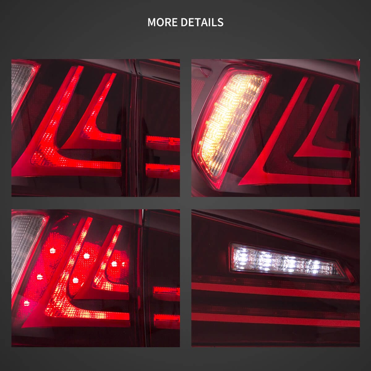 2006-2013 LEXUS IS Tail Lights - RGB Halo Kits Multicolor Flow Series Color Chasing RGBWA LED headlight kit Oracle Lighting Trendz OneUpLighting Morimoto theretrofitsource AutoLEDTech Diode Dynamics