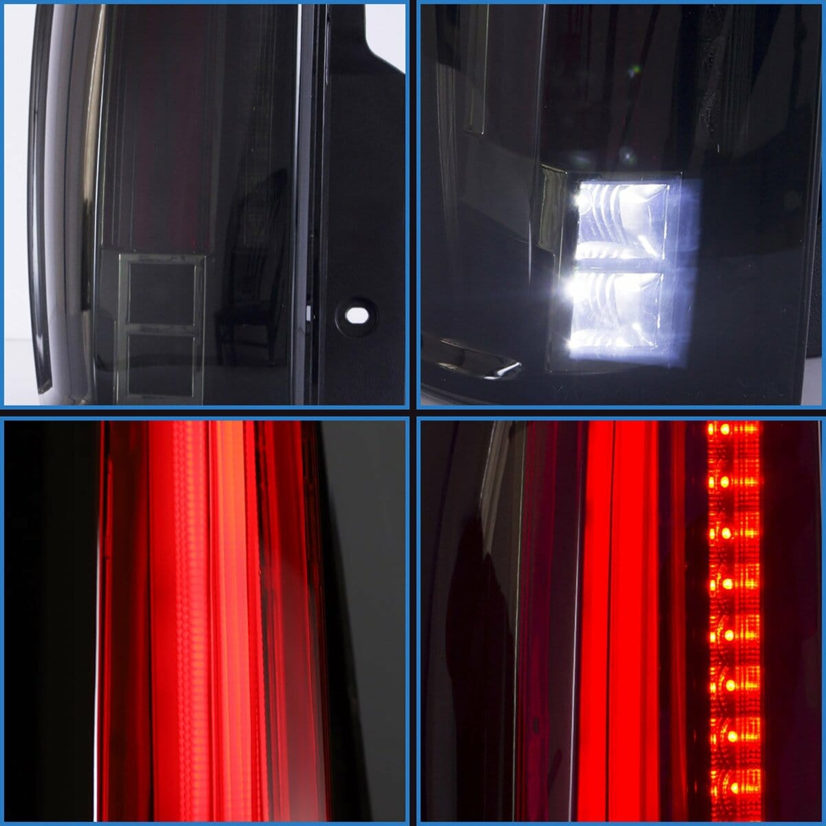 2007-2014 CADILLAC ESCALADE/ESCALADE ESV Tail Lights - RGB Halo Kits Multicolor Flow Series Color Chasing RGBWA LED headlight kit Colorshift Oracle Lighting Trendz OneUpLighting Morimoto theretrofitsource AutoLEDTech Diode Dynamics