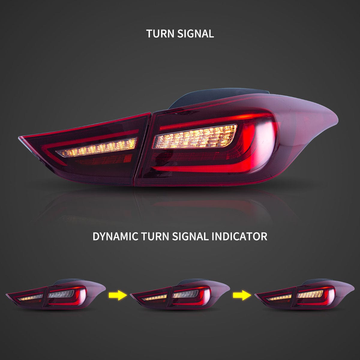 2011-2016 HYUNDAI ELANTRA Tail lights - RGB Halo Kits Multicolor Flow Series Color Chasing RGBWA LED headlight kit Oracle Lighting Trendz OneUpLighting Morimoto theretrofitsource AutoLEDTech Diode Dynamics