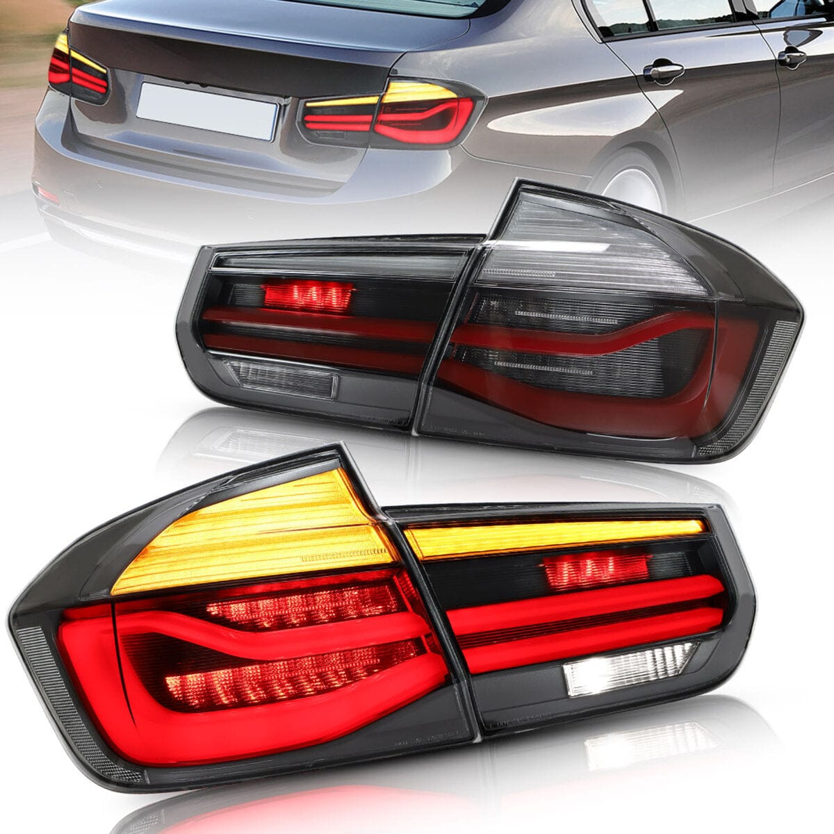 2012-2019 BMW 3 SERIES Tail Lights - RGB Halo Kits Multicolor Flow Series Color Chasing RGBWA LED headlight kit Oracle Lighting Trendz OneUpLighting Morimoto theretrofitsource AutoLEDTech Diode Dynamics