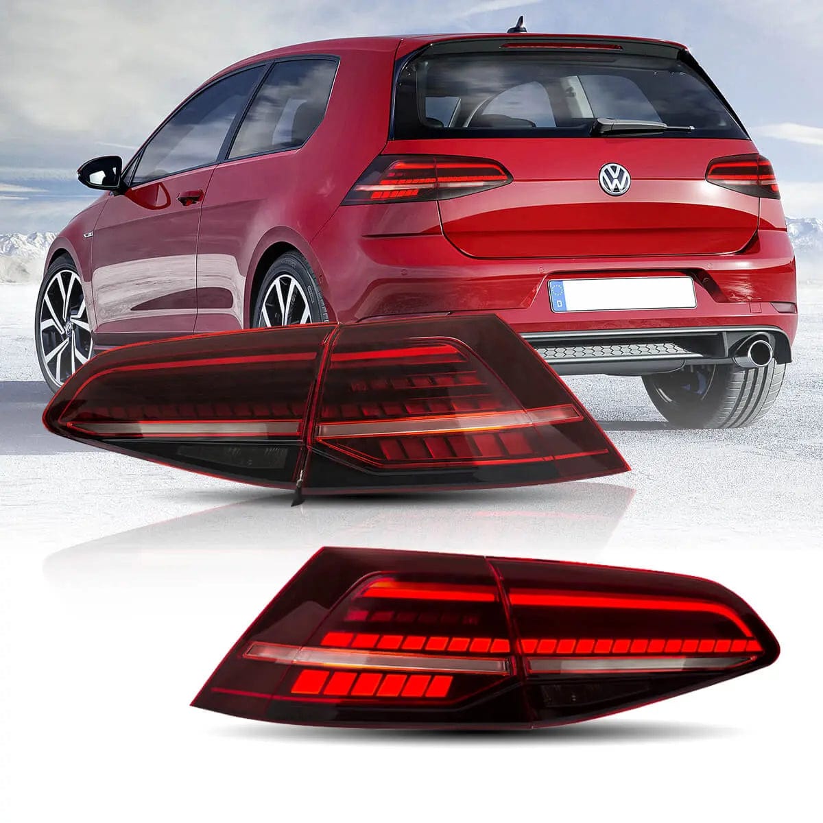2013-2020 VOLKSWAGEN GOLF MK7 Tail Lights - RGB Halo Kits Multicolor Flow Series Color Chasing RGBWA LED headlight kit Oracle Lighting Trendz OneUpLighting Morimoto theretrofitsource AutoLEDTech Diode Dynamics