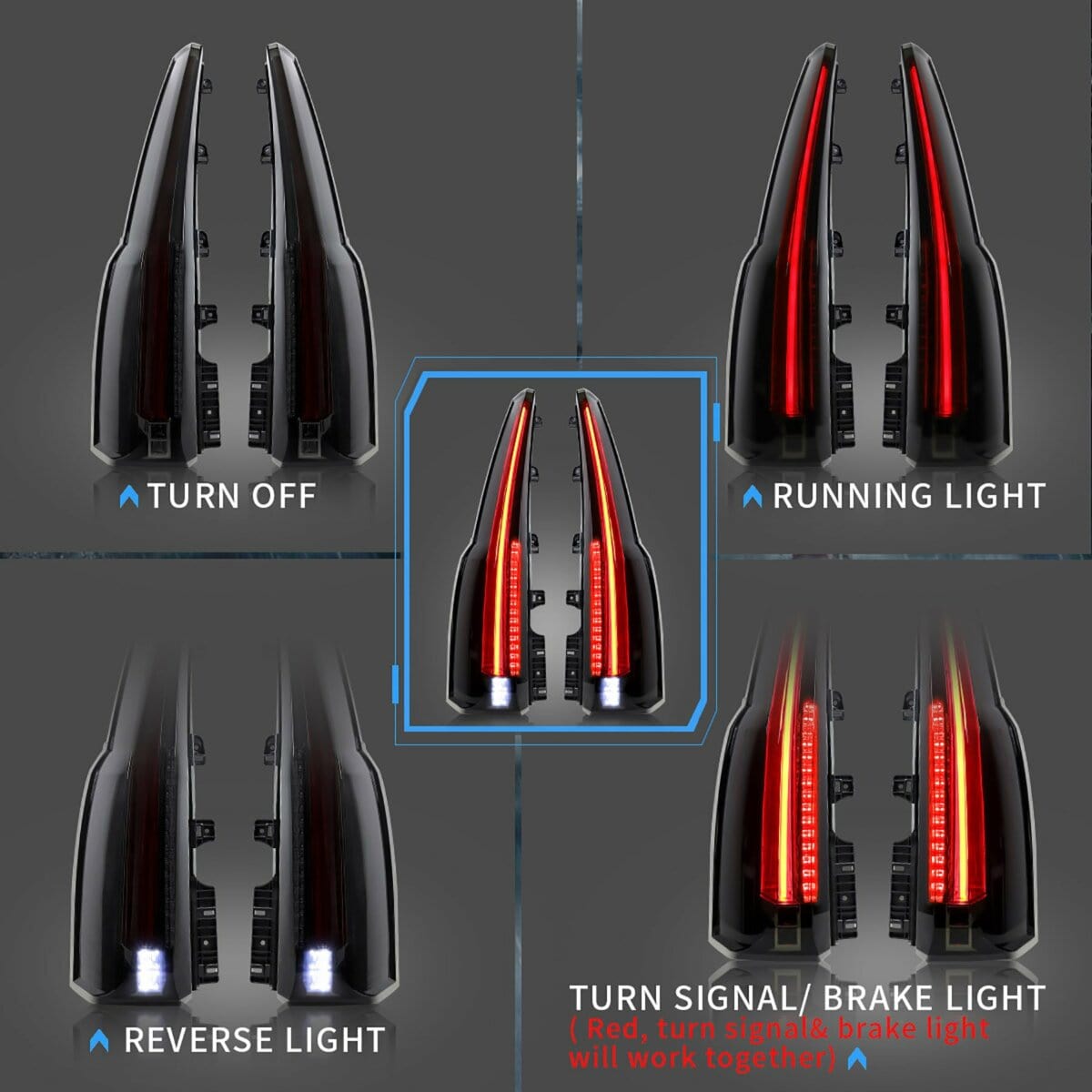 2015-2020 CHEVROLET TAHOE SUBURBAN Taillights - RGB Halo Kits Multicolor Flow Series Color Chasing RGBWA LED headlight kit Oracle Lighting Trendz OneUpLighting Morimoto theretrofitsource AutoLEDTech Diode Dynamics