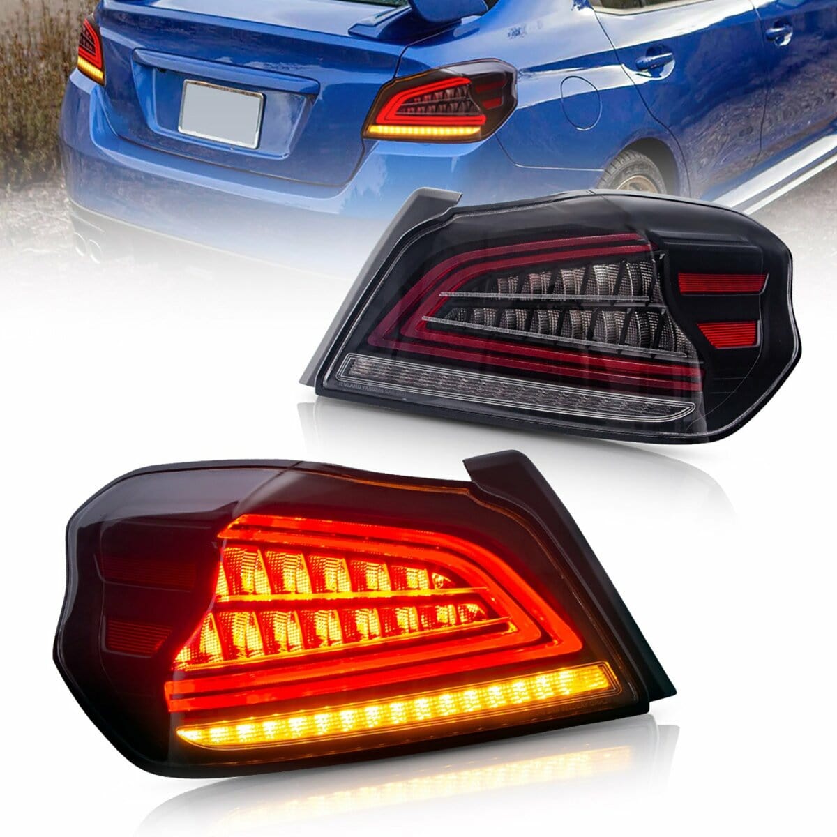 2015-2021 SUBARU WRX / STI Tail lights - RGB Halo Kits Multicolor Flow Series Color Chasing RGBWA LED headlight kit Oracle Lighting Trendz OneUpLighting Morimoto theretrofitsource AutoLEDTech Diode Dynamics