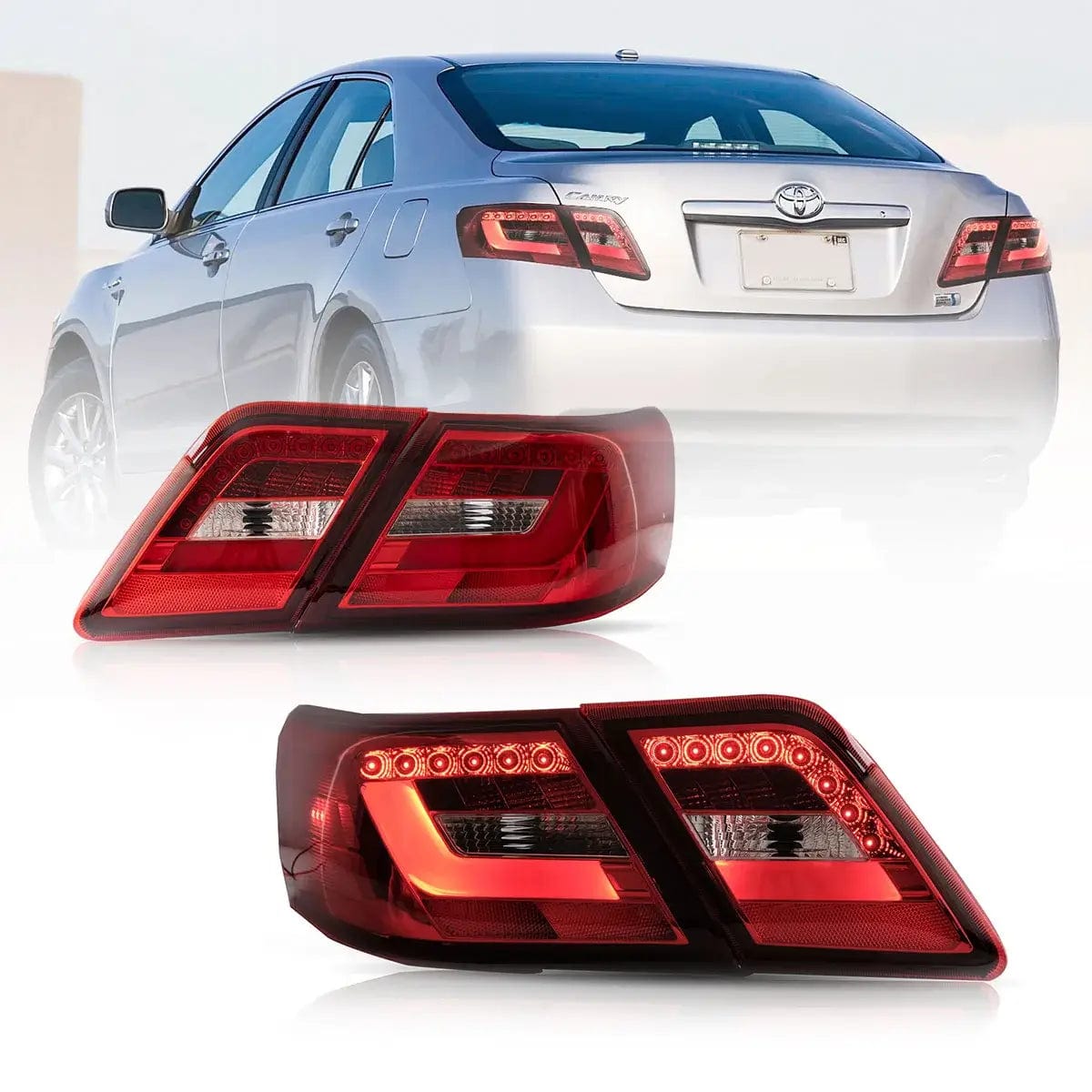 2006-2011 TOYOTA CAMRY Tail Lights - RGB Halo Kits Multicolor Flow Series Color Chasing RGBWA LED headlight kit Oracle Lighting Trendz OneUpLighting Morimoto theretrofitsource AutoLEDTech Diode Dynamics