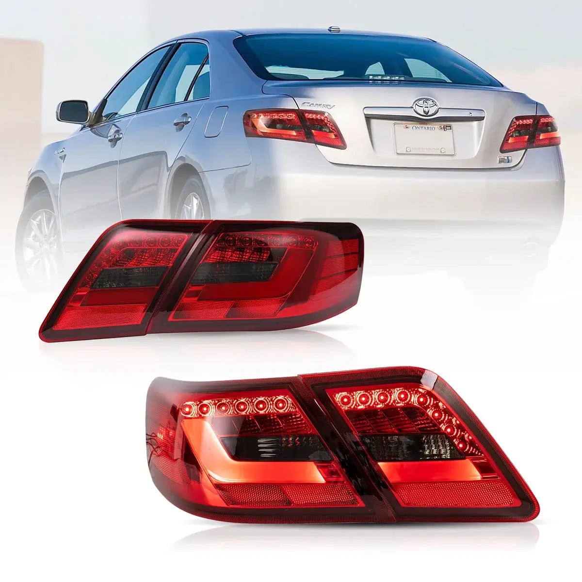 2006-2011 TOYOTA CAMRY Tail Lights - RGB Halo Kits Multicolor Flow Series Color Chasing RGBWA LED headlight kit Colorshift Oracle Lighting Trendz OneUpLighting Morimoto theretrofitsource AutoLEDTech Diode Dynamics