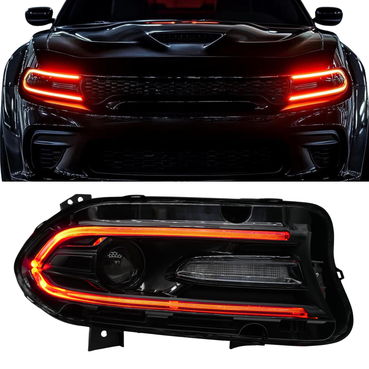 Dodge Charger RGBWA DRL Boards (2015-2024) — lighting shown installed