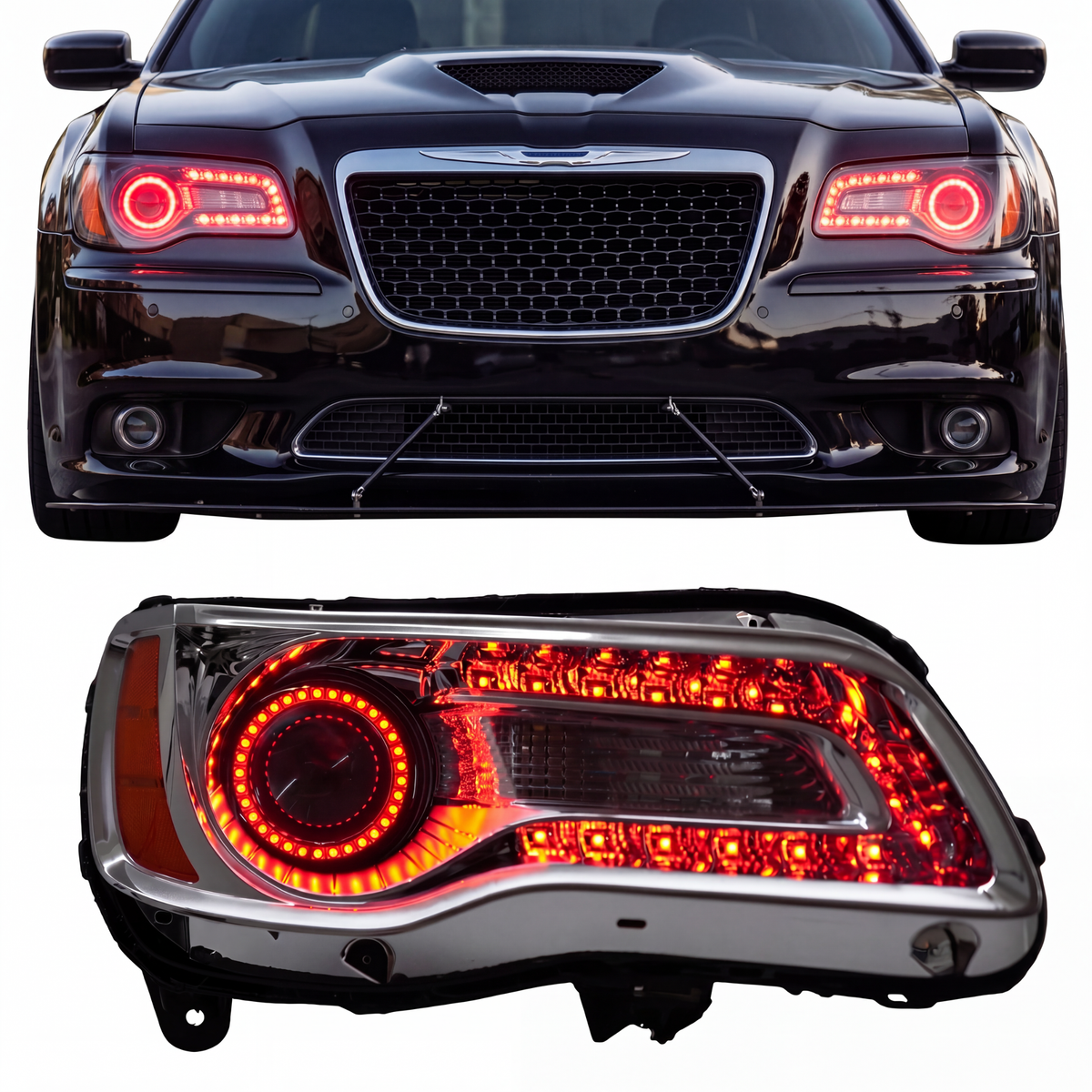 Chrysler 300 Multicolor Flow Series DRL Boards (2011-2023) — lighting shown installed