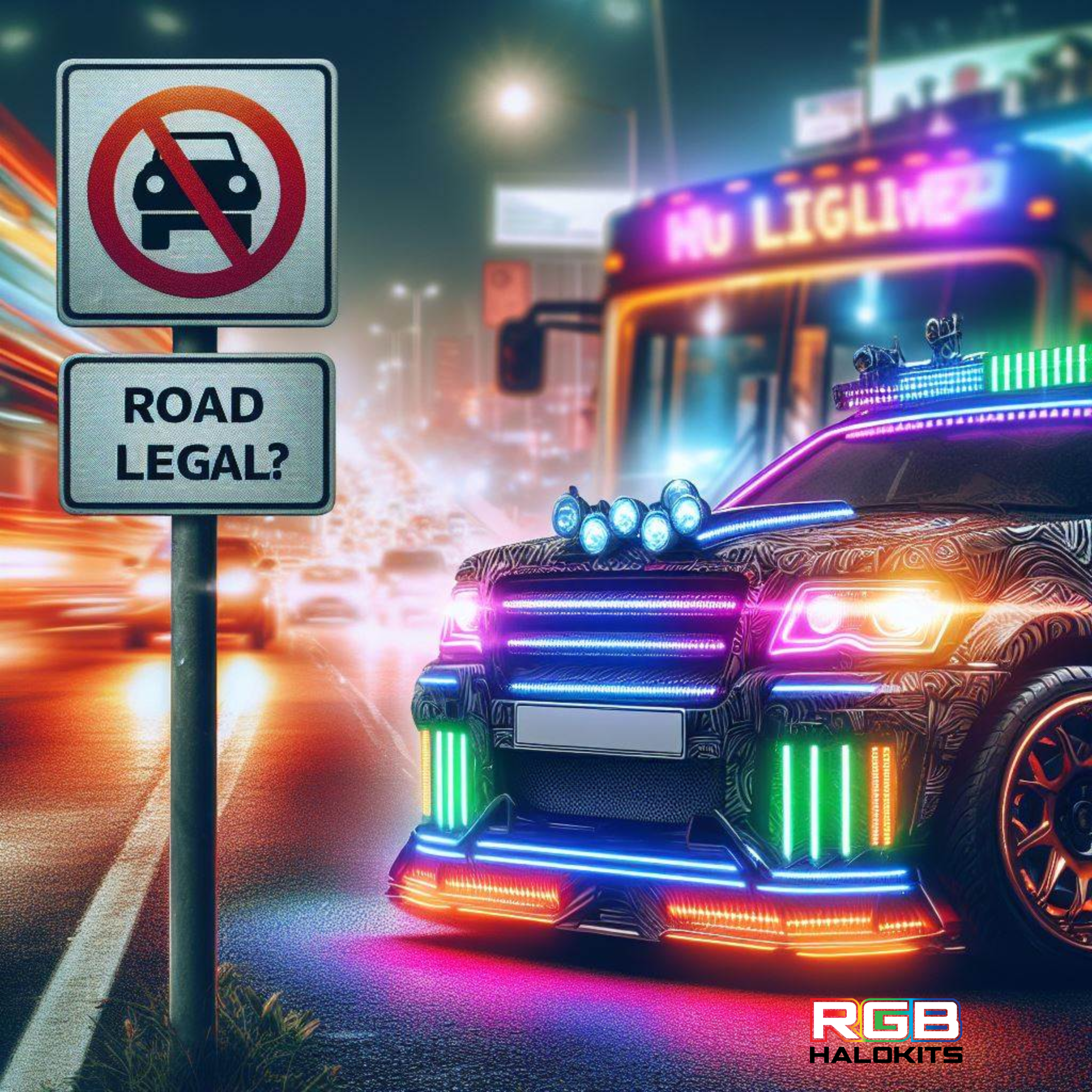 Are your Multicolor Light Kits Road Legal?