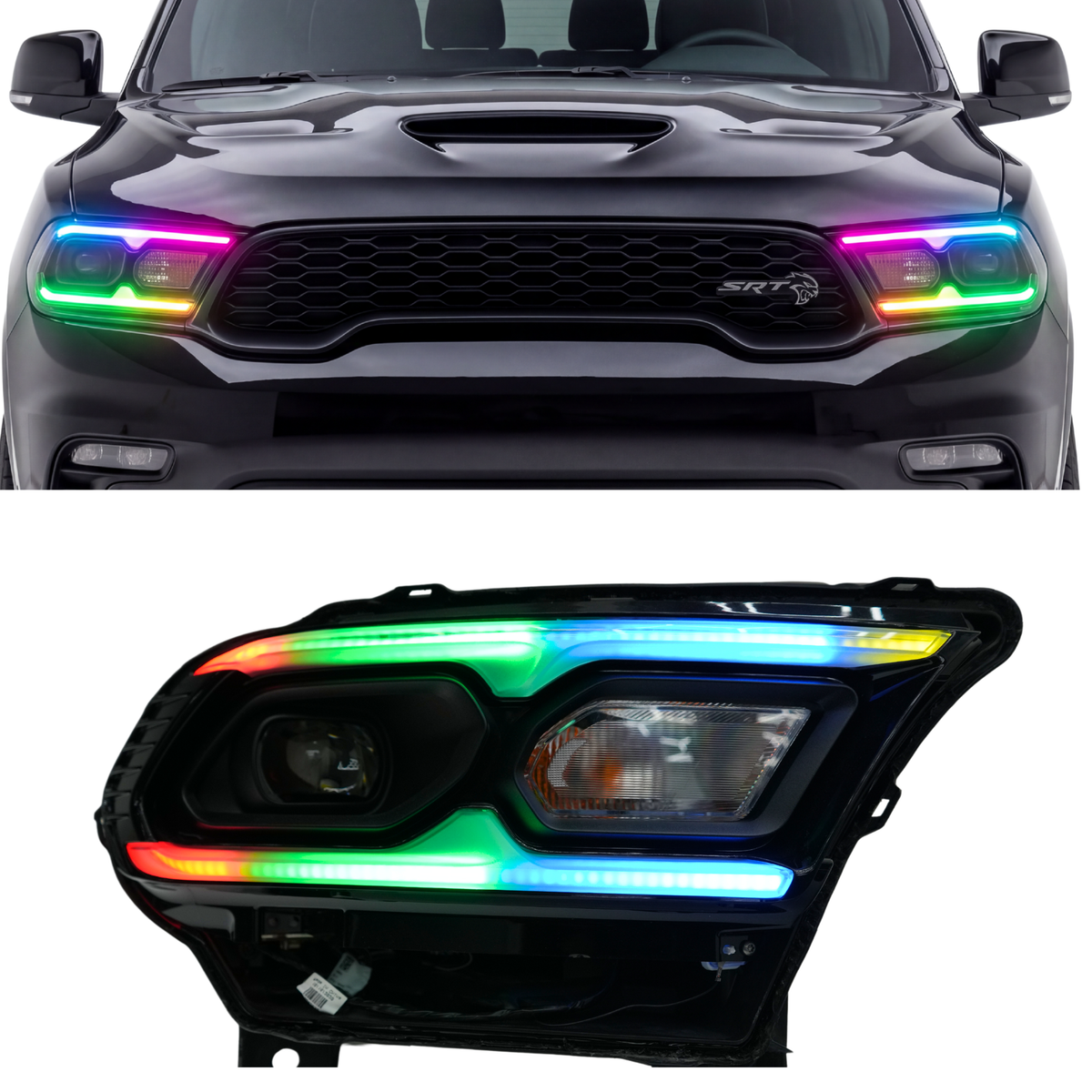 Dodge Durango Multicolor Flow DRL Kit (2021-2026) — lighting shown installed