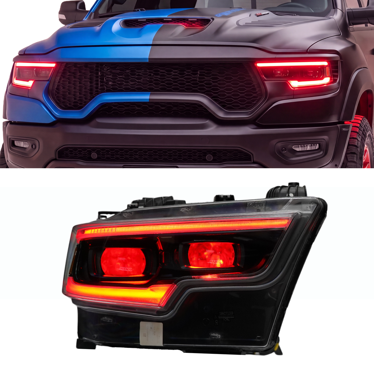 Ram 1500 / TRX RGBW DRL Boards (2019-2024) — lighting shown installed