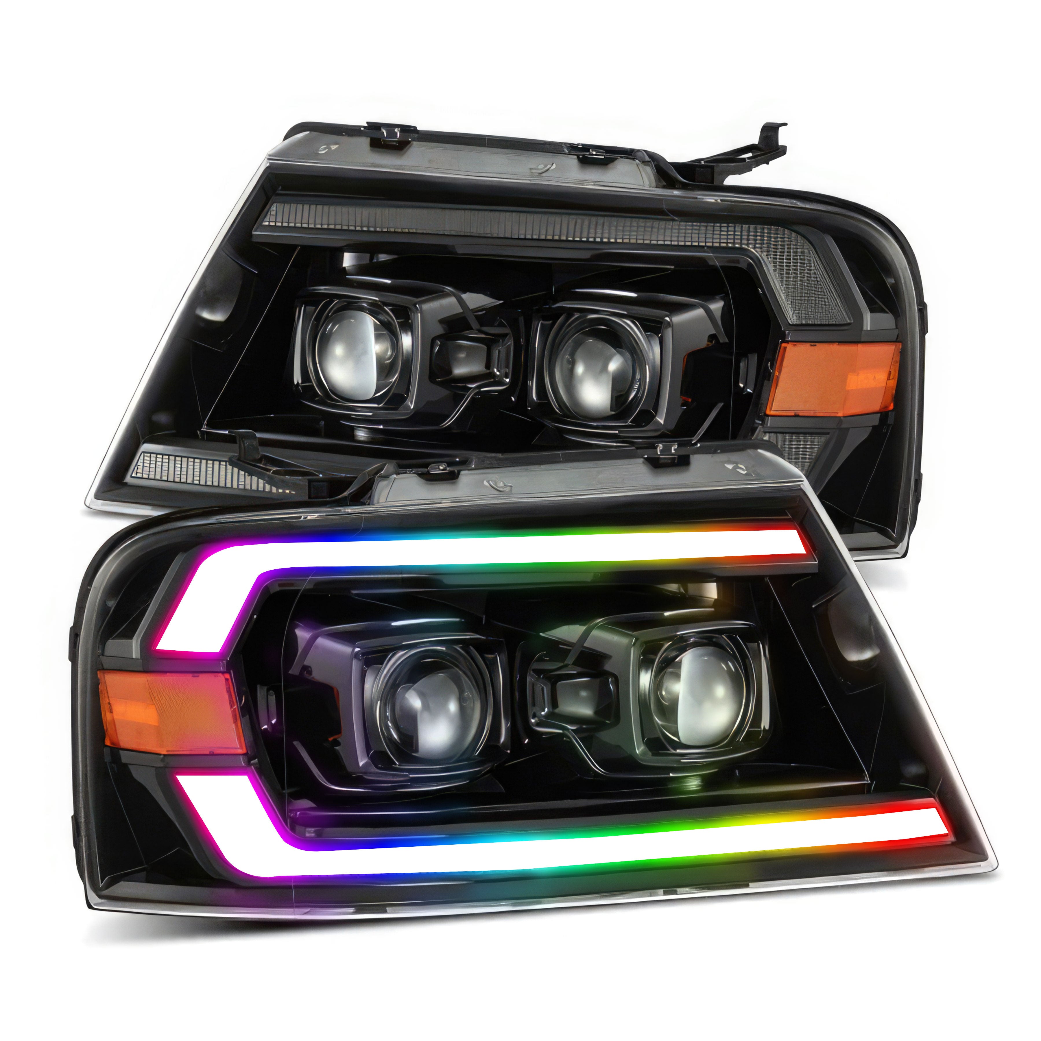 Ford F150 (2004-2008) / Lincoln Mark LT (2006-2008): Multicolor Flow Series Headlights | Alpharex