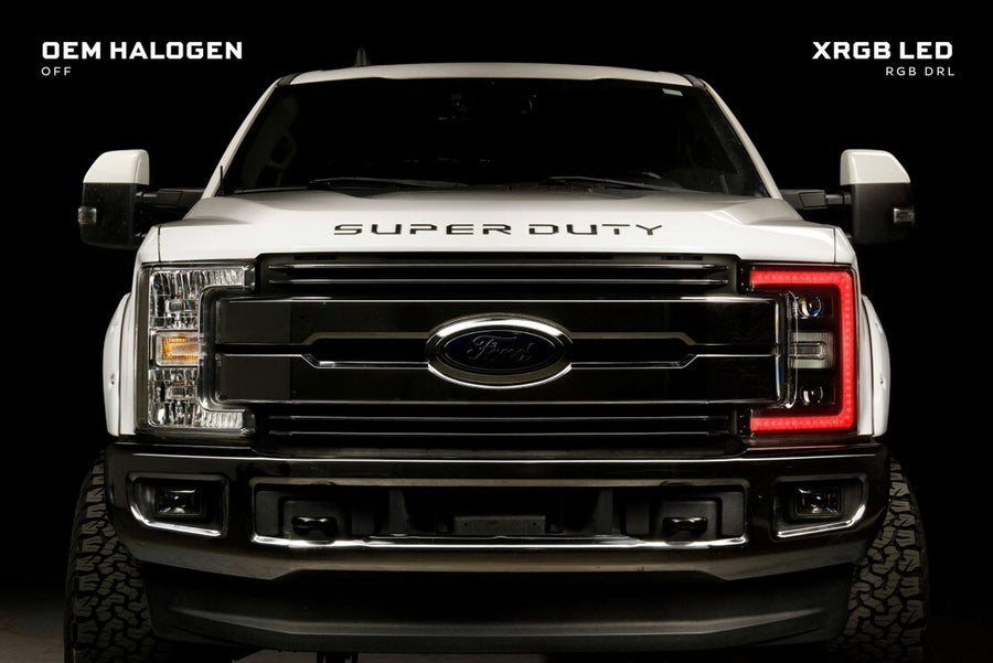 Ford Super Duty: Multicolor Headlights (2017-2019) | XRGB – Custom Multicolor LED Lighting by RGB Halo Kits