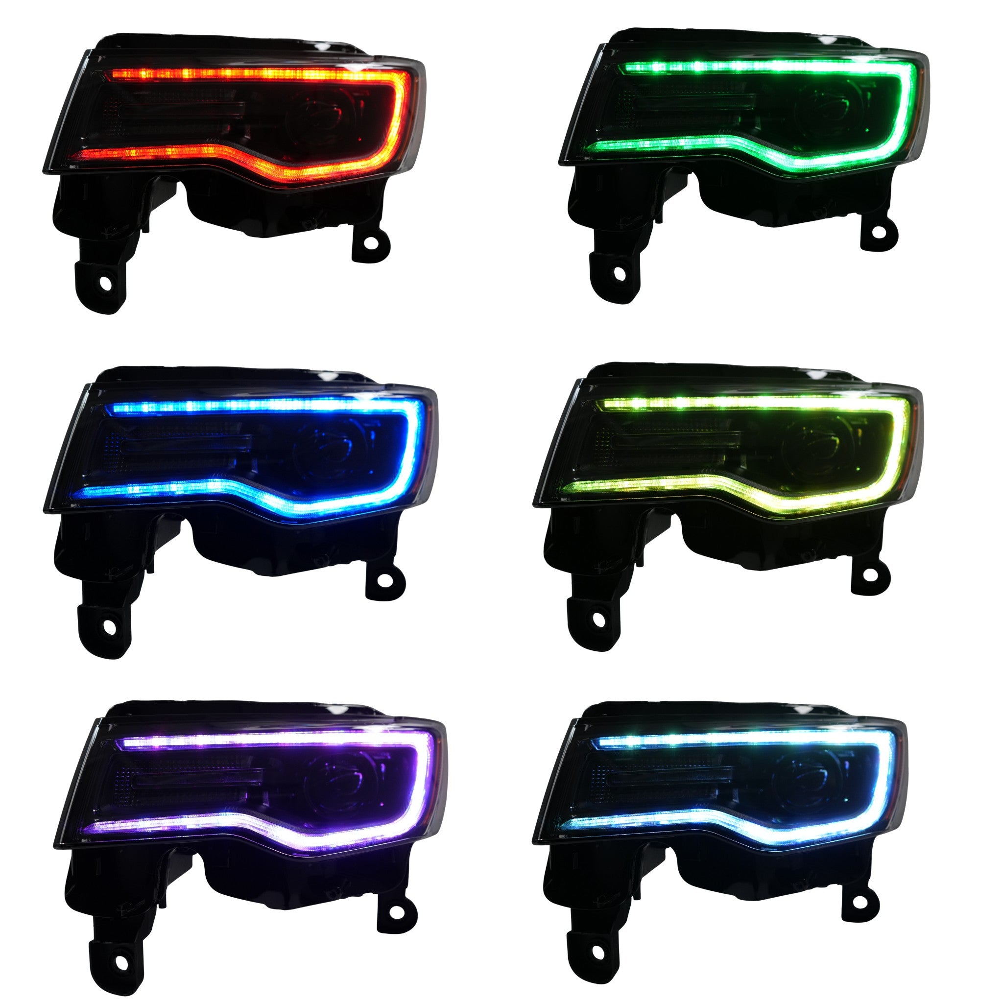 Jeep Grand Cherokee / Trackhawk: Multicolor Flow Headlights (2014-2022) Gen II | XB Morimoto
