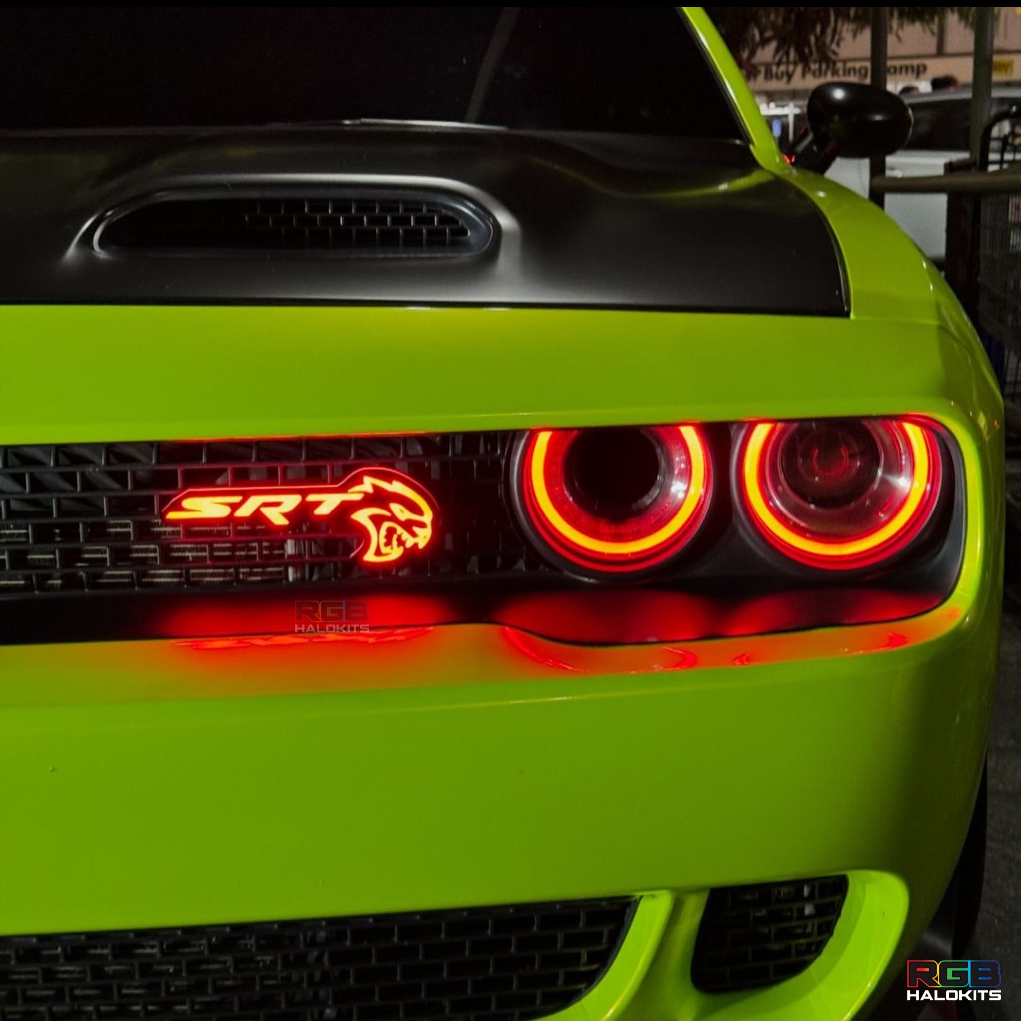 SRT Hellcat LED Emblem Badge: (Multicolor)