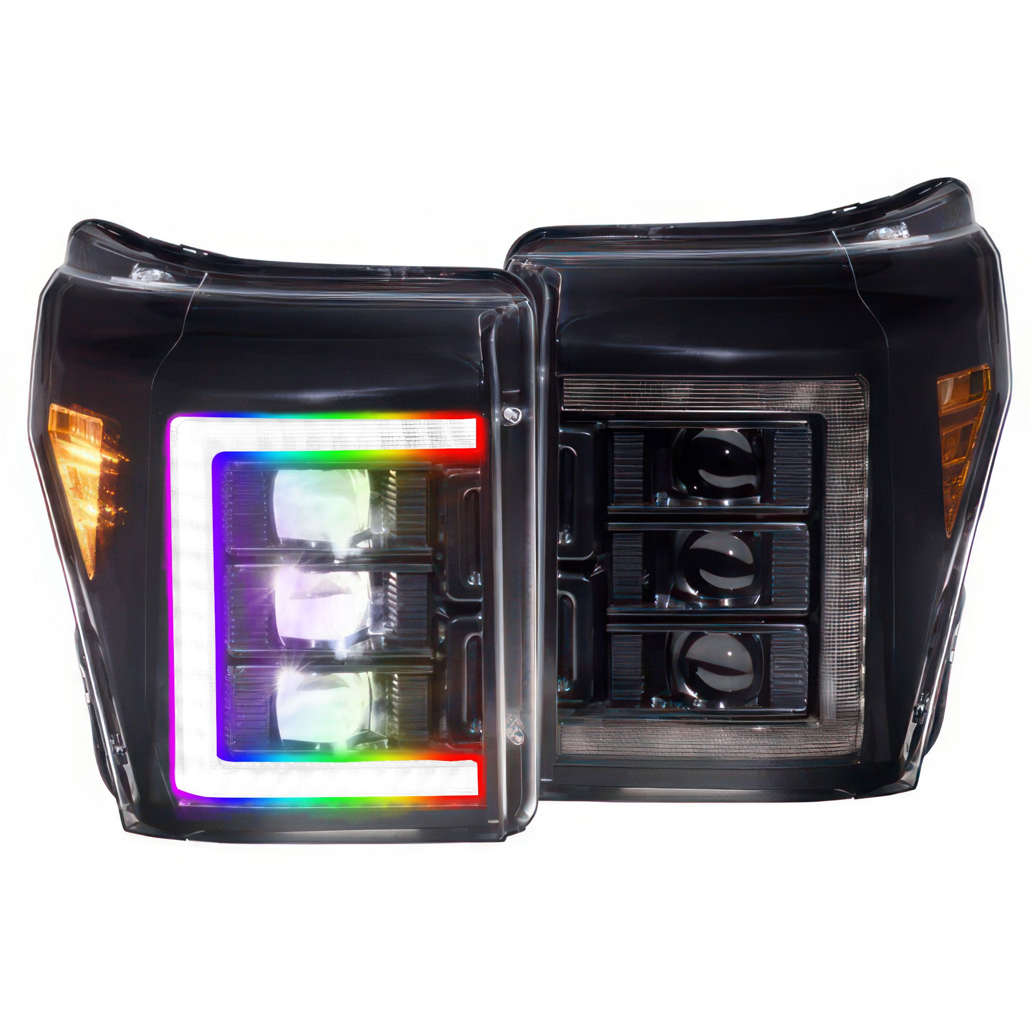 Ford Super Duty: Multicolor Flow Series Headlights (2011-2016) | XB Morimoto