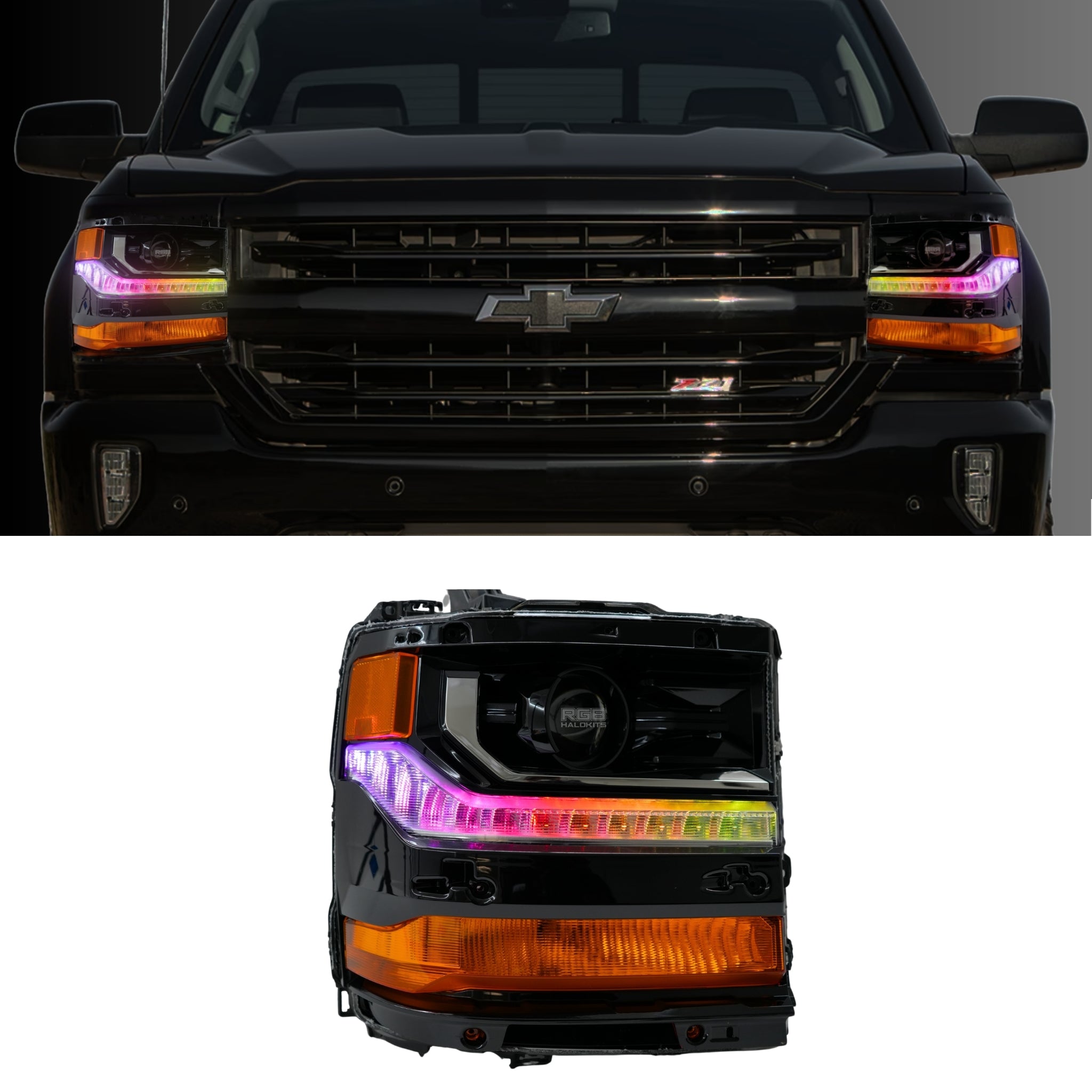 Chevrolet Silverado Multicolor Flow Serries DRL Boards (2016-2018)