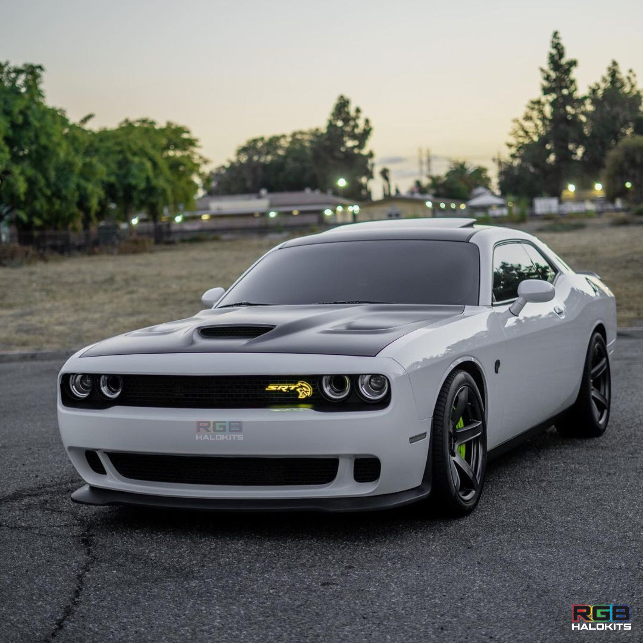 SRT Hellcat LED Emblem Badge: (Multicolor)