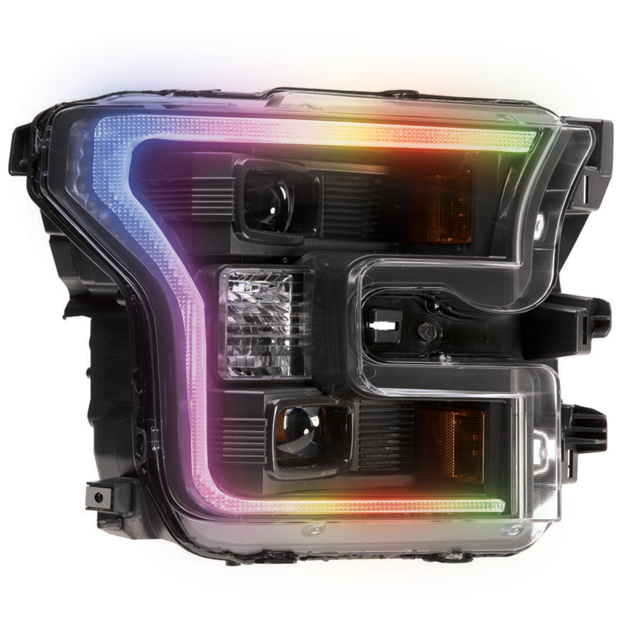 Ford F-150: Multicolor Built Morimoto XB Hybrid Headlights (2015-2017)