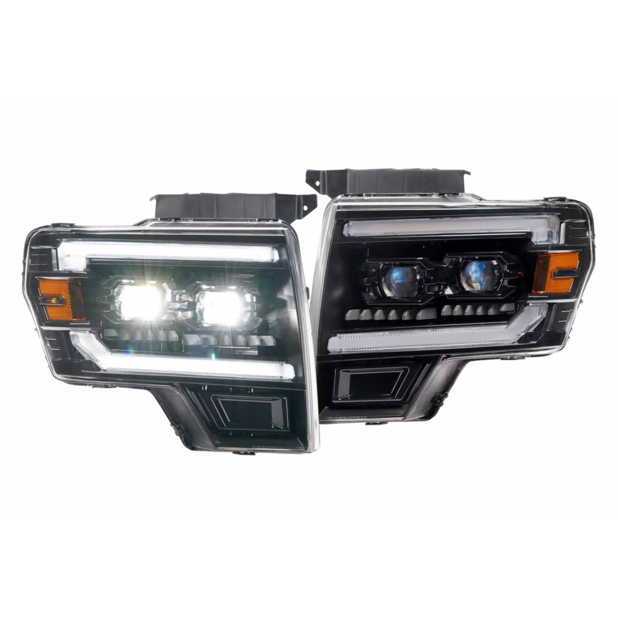 Ford F150: LED Headlights (2009 - 2014) | XB Evo Hybrid – Custom Multicolor LED Lighting by RGB Halo Kits