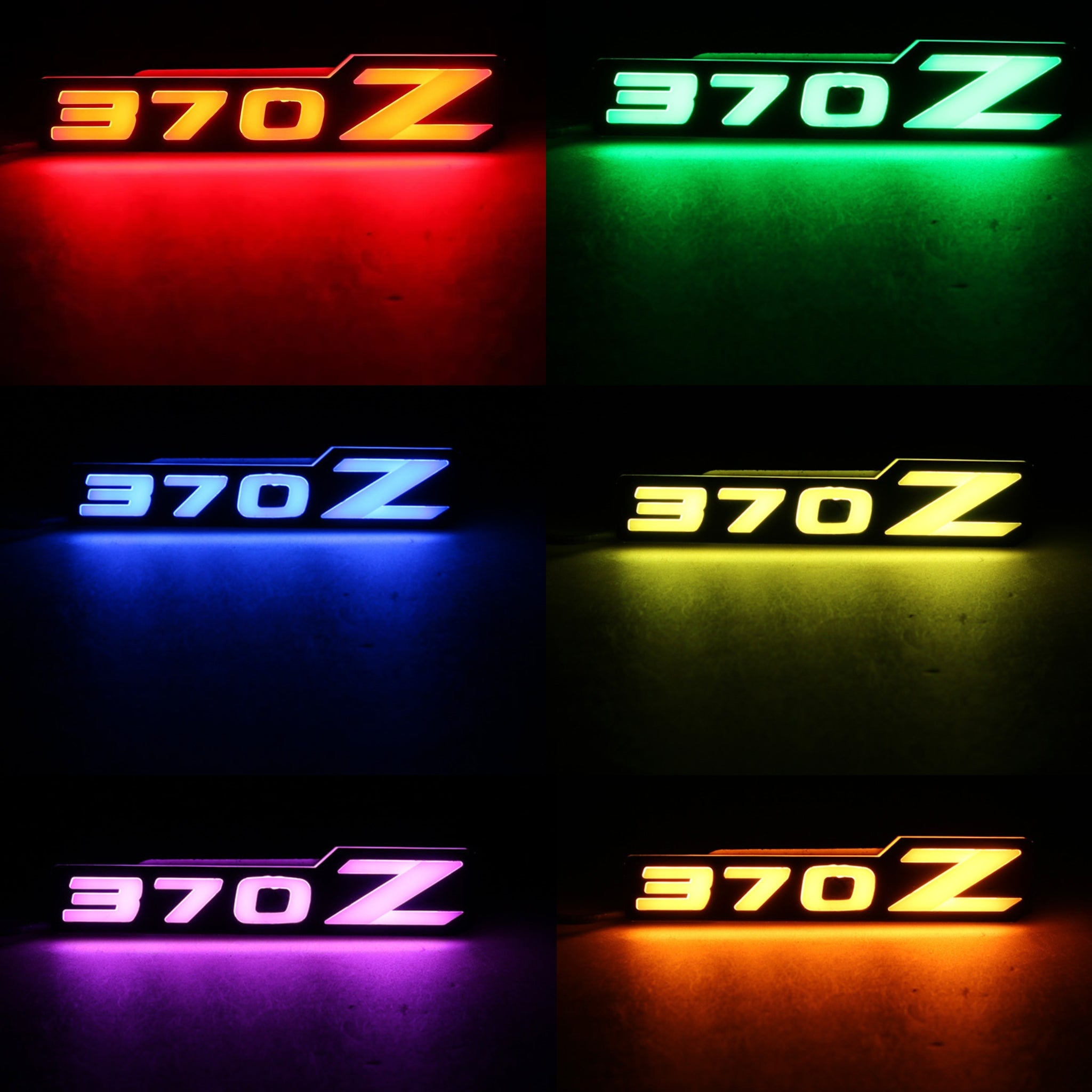 Nissan 370z LED Emblem Badge: Multicolor (2009-2020)