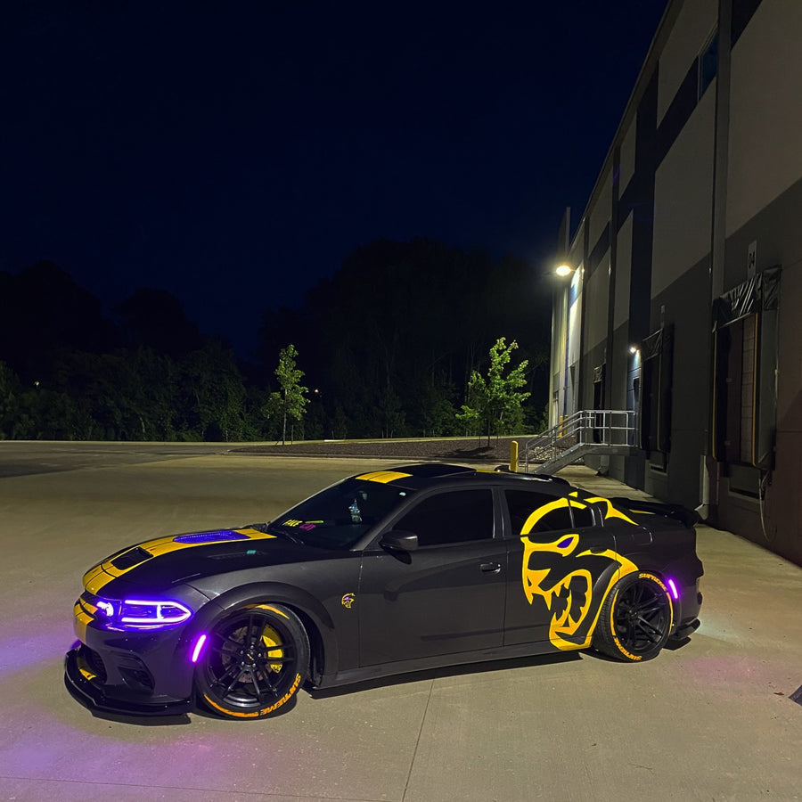 2015-2023 Dodge Charger Flow Series Side Markers (4pc) – Custom Multicolor LED Lighting by RGB Halo Kits