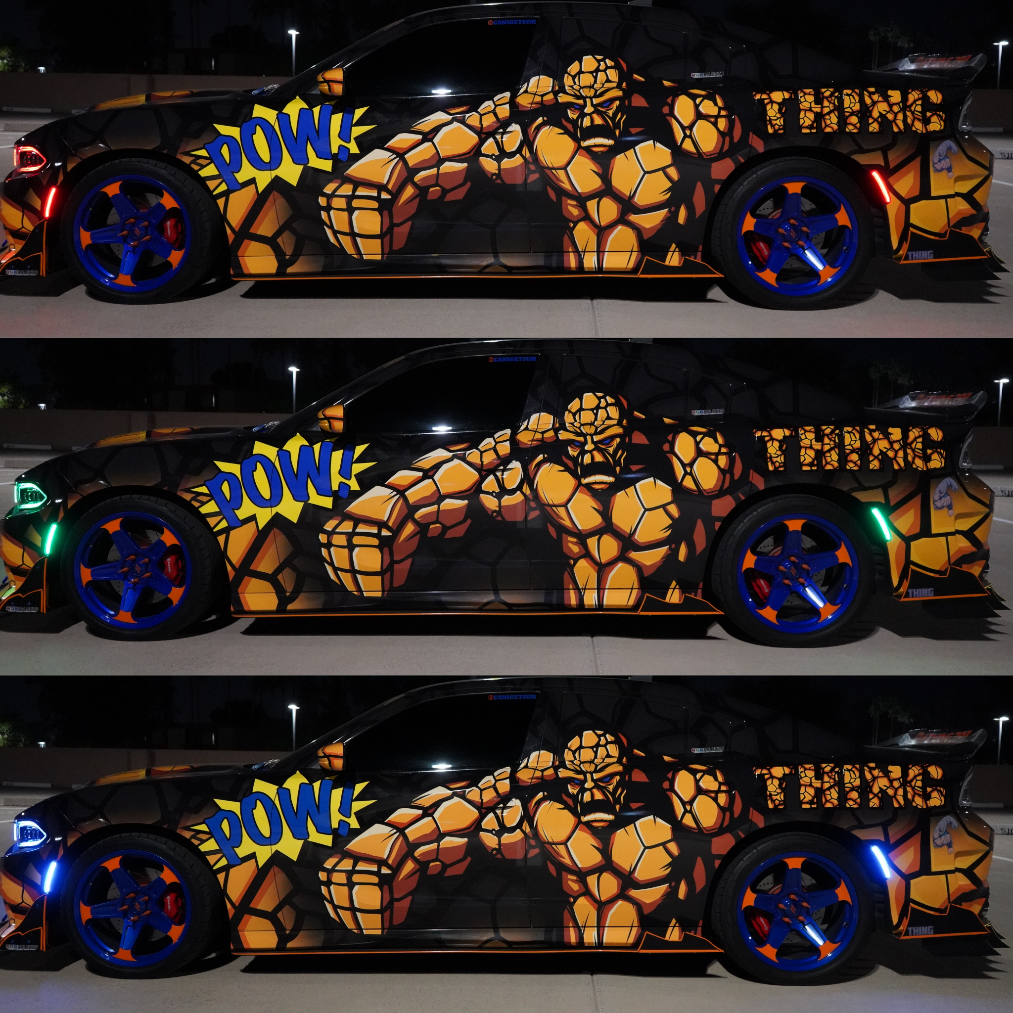 2015-2023 Dodge Charger Flow Series Side Markers (4pc) – Custom Multicolor LED Lighting by RGB Halo Kits