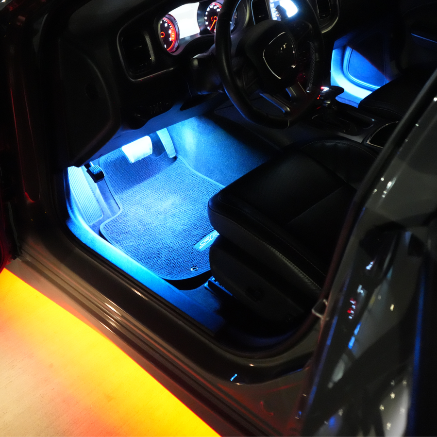 4pc Interior Aluminum Ambient Footwell Lighting Kit