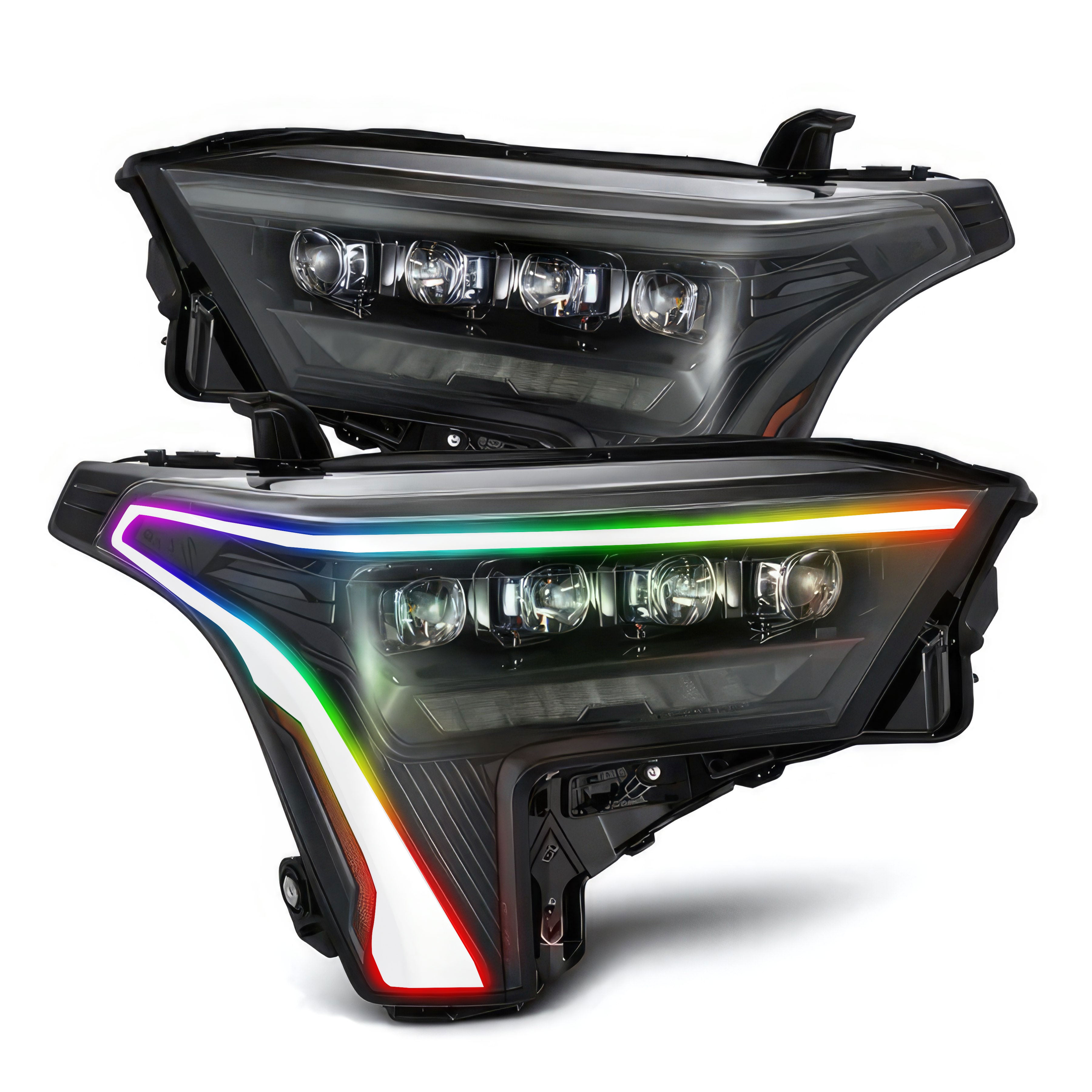 Toyota Tundra/Sequoia: Multicolor Flow Series Alphablack Headlights (2022-2025) | Alpharex