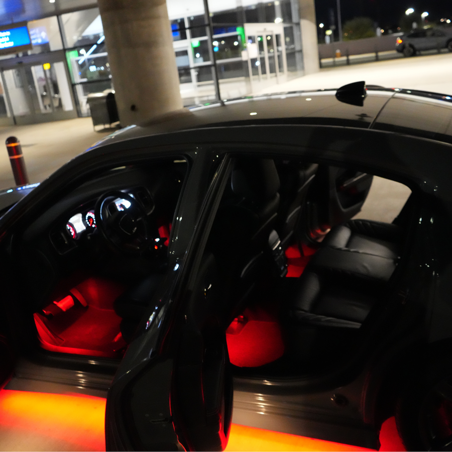4pc Interior Aluminum Ambient Footwell Lighting Kit