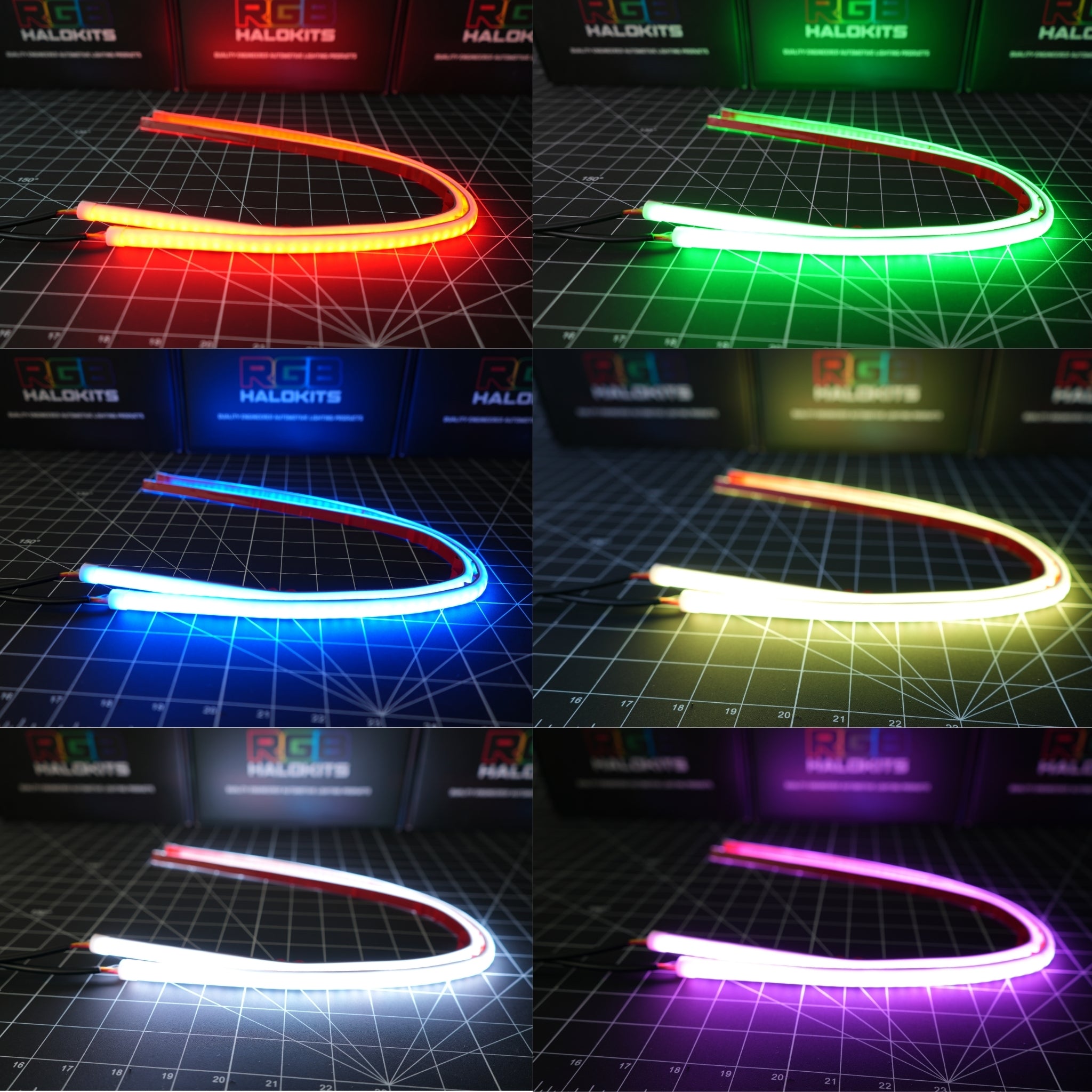 Universal Flexible DRL Tube Diffused Strips | Multicolor