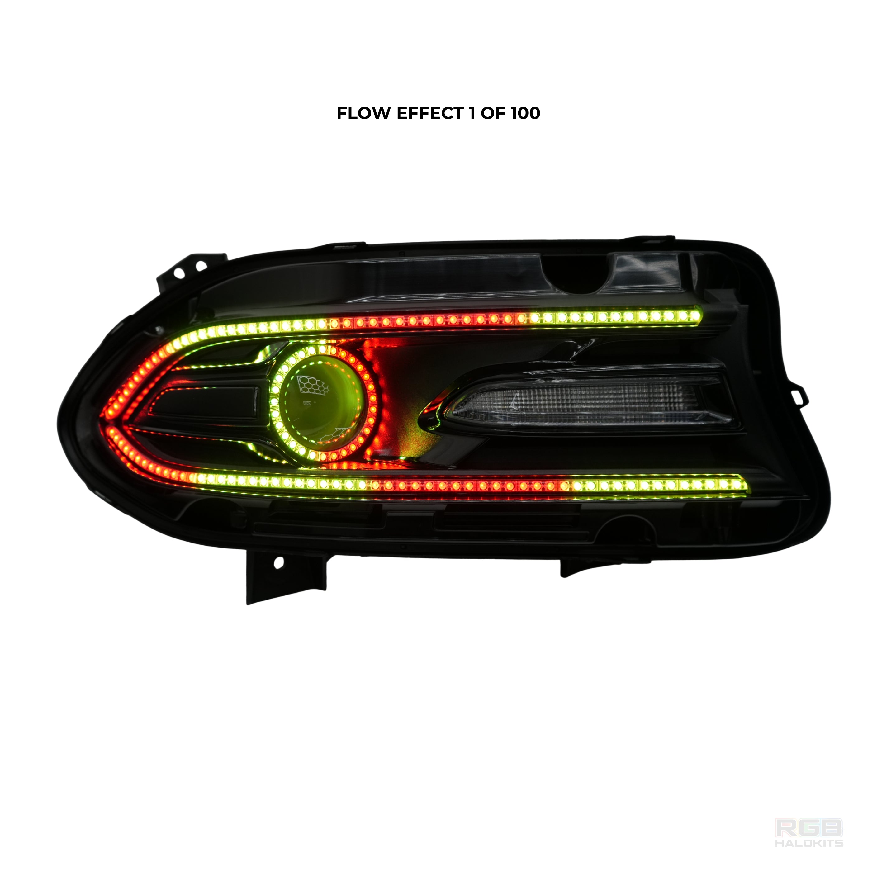 Dodge Charger: Multicolor Headlights (2015-2023) Flow Series