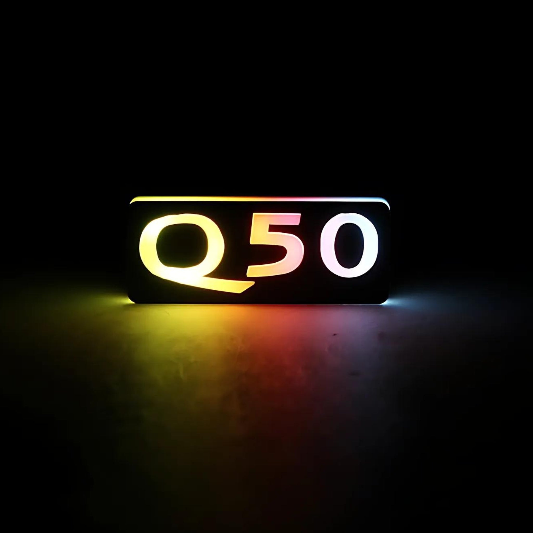 Infiniti Q50 LED Emblem Badge: Multicolor (2014-2024)