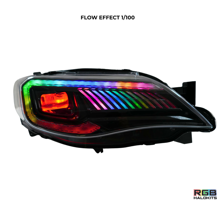 Subaru Impreza WRX/STI: Multicolor Flow Series Headlights (2008-2014) + Demon Eyes | XB Morimoto – Custom Multicolor LED Lighting by RGB Halo Kits