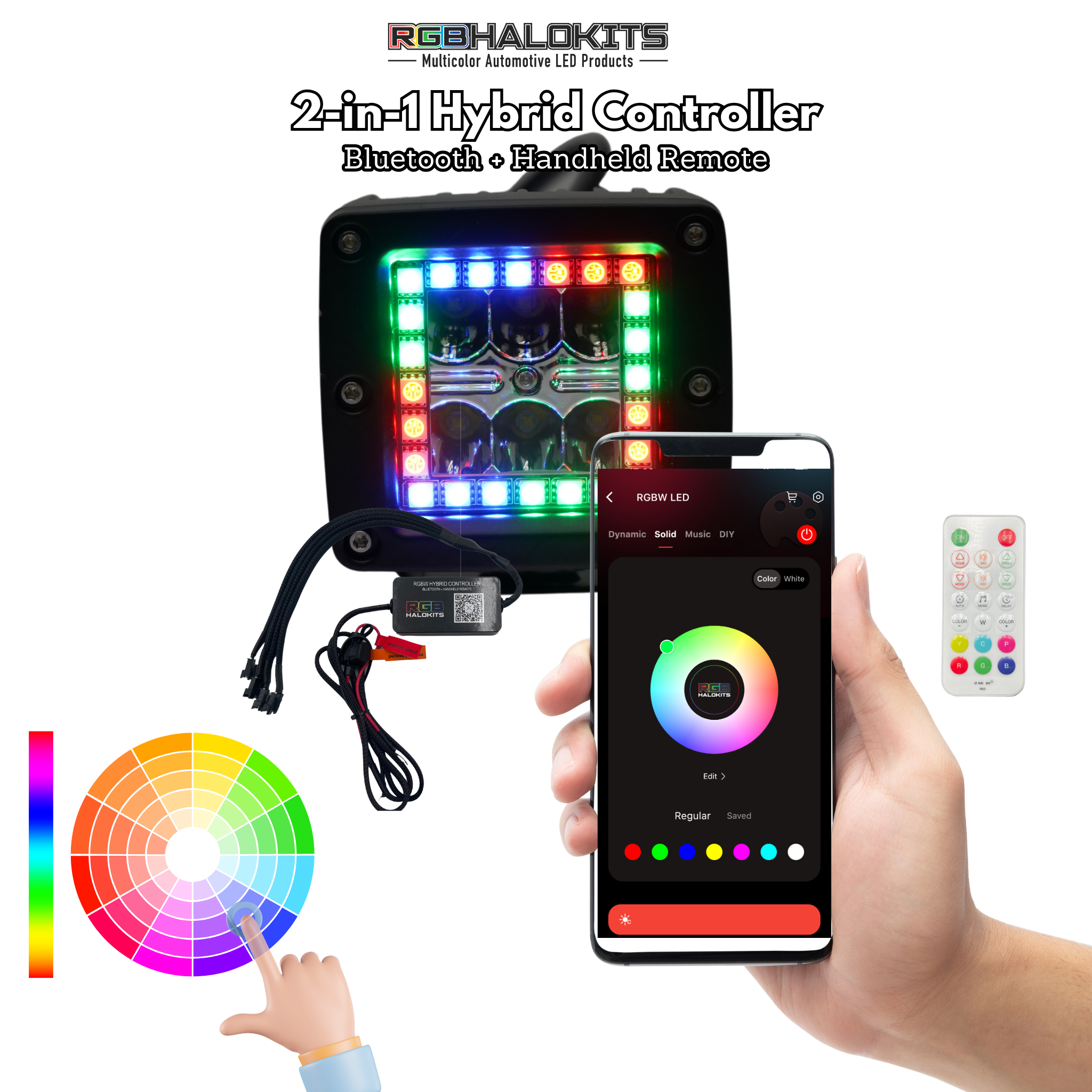 3x3 Multicolor LED Pods: Flow Series