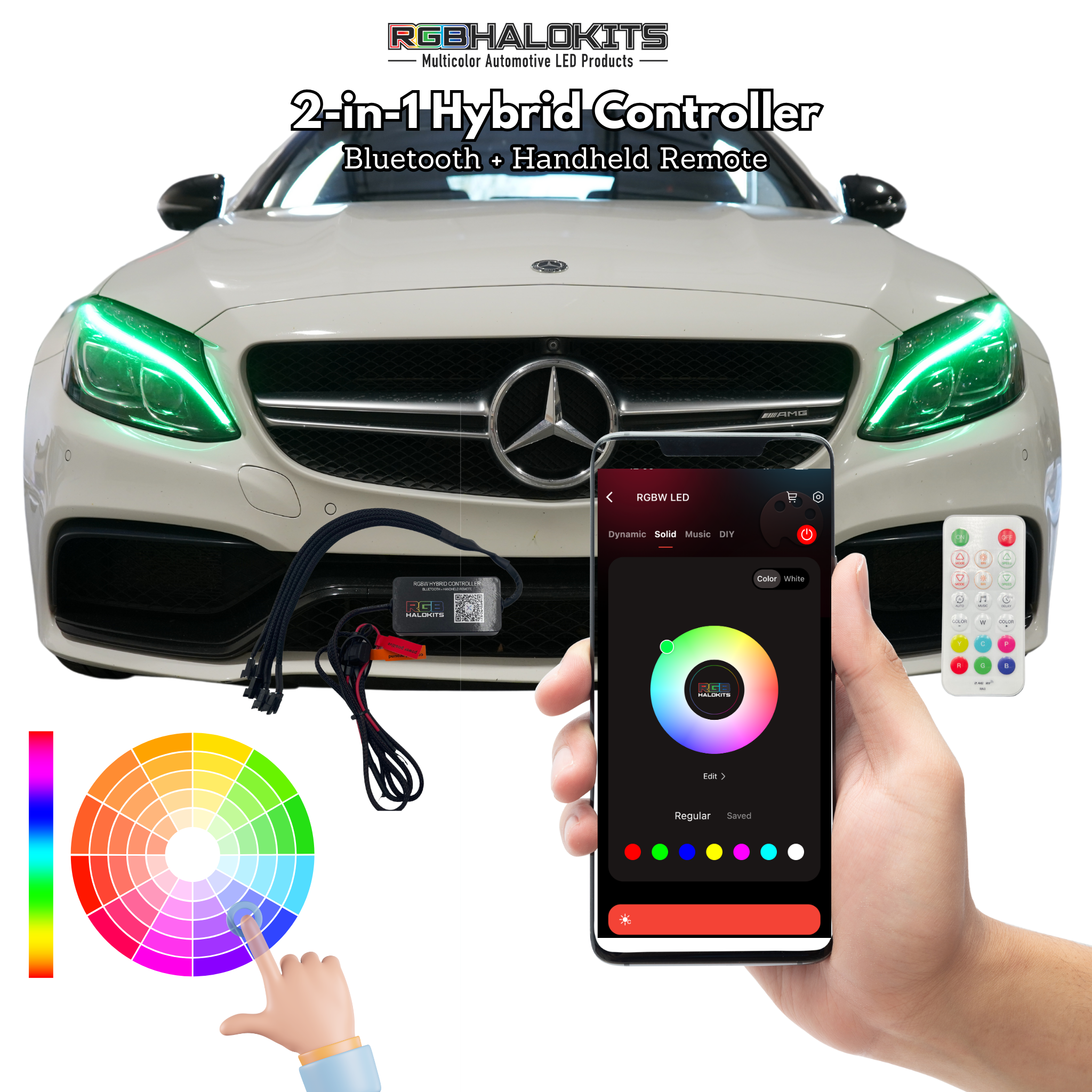 Mercedes Benz C-Class RGBW Multicolor DRL Boards (2015-2018)