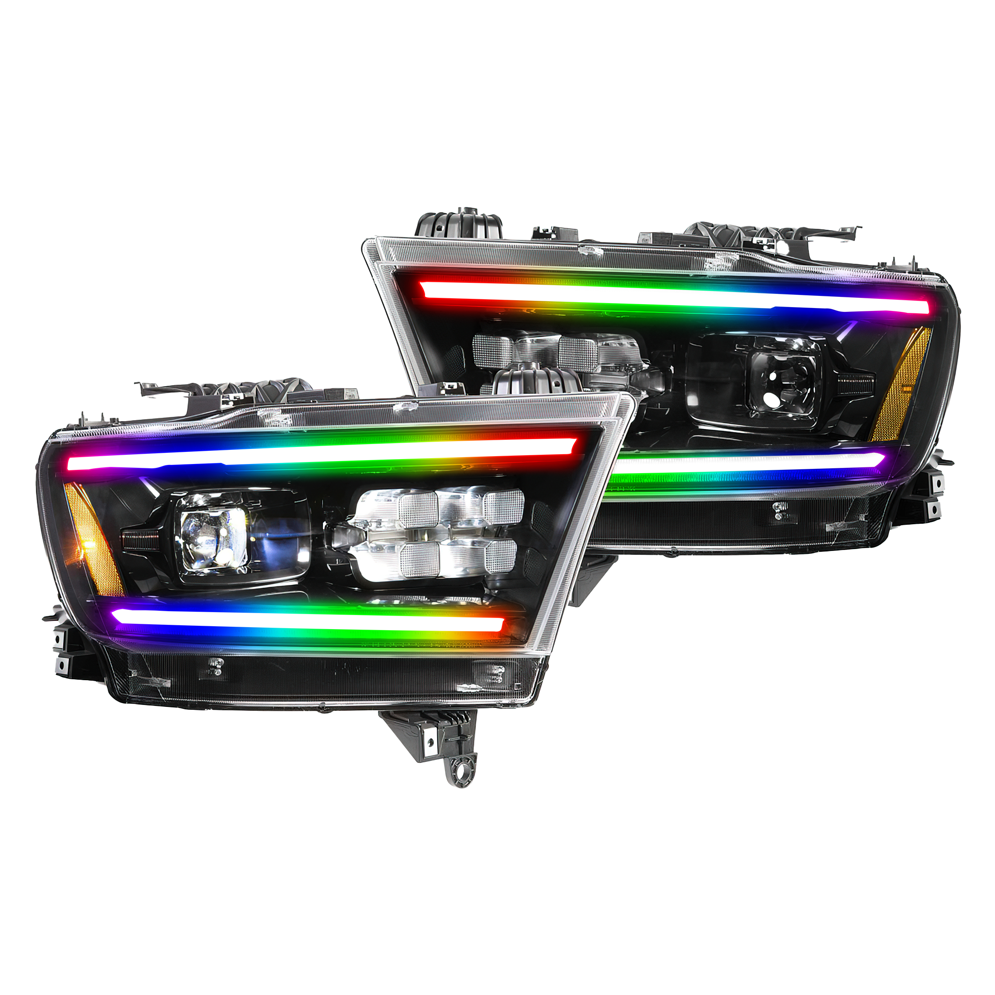 Dodge RAM 1500: Multicolor Built Morimoto XB (GEN 2) Headlights (2019-2023)