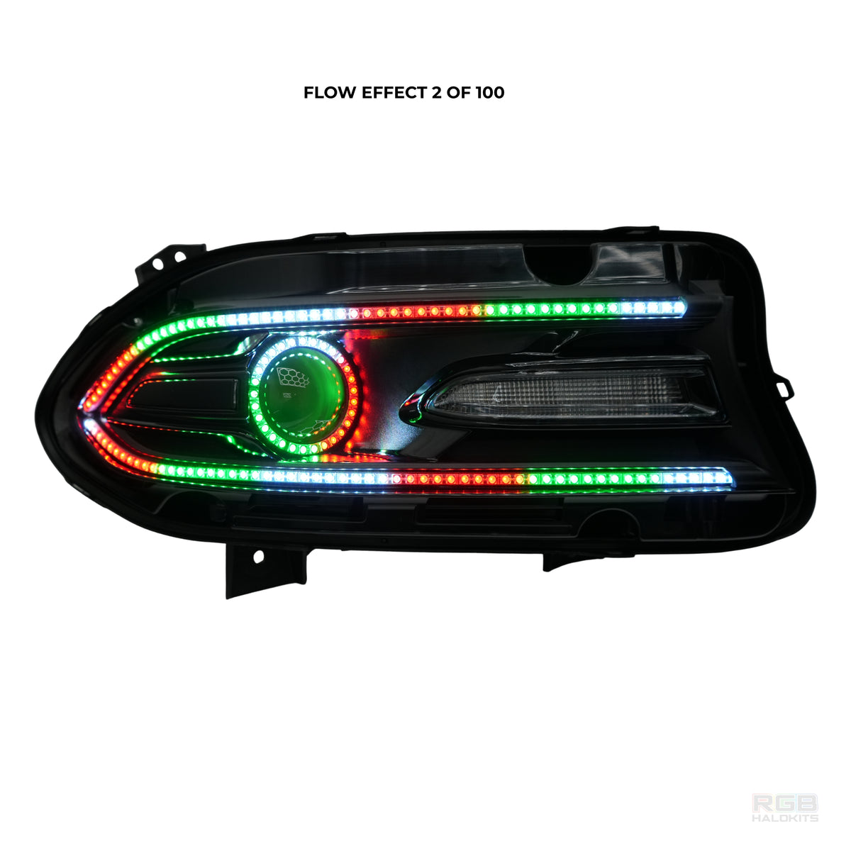 Dodge Charger: Multicolor Flow Series Halo Headlights (2015–2024)