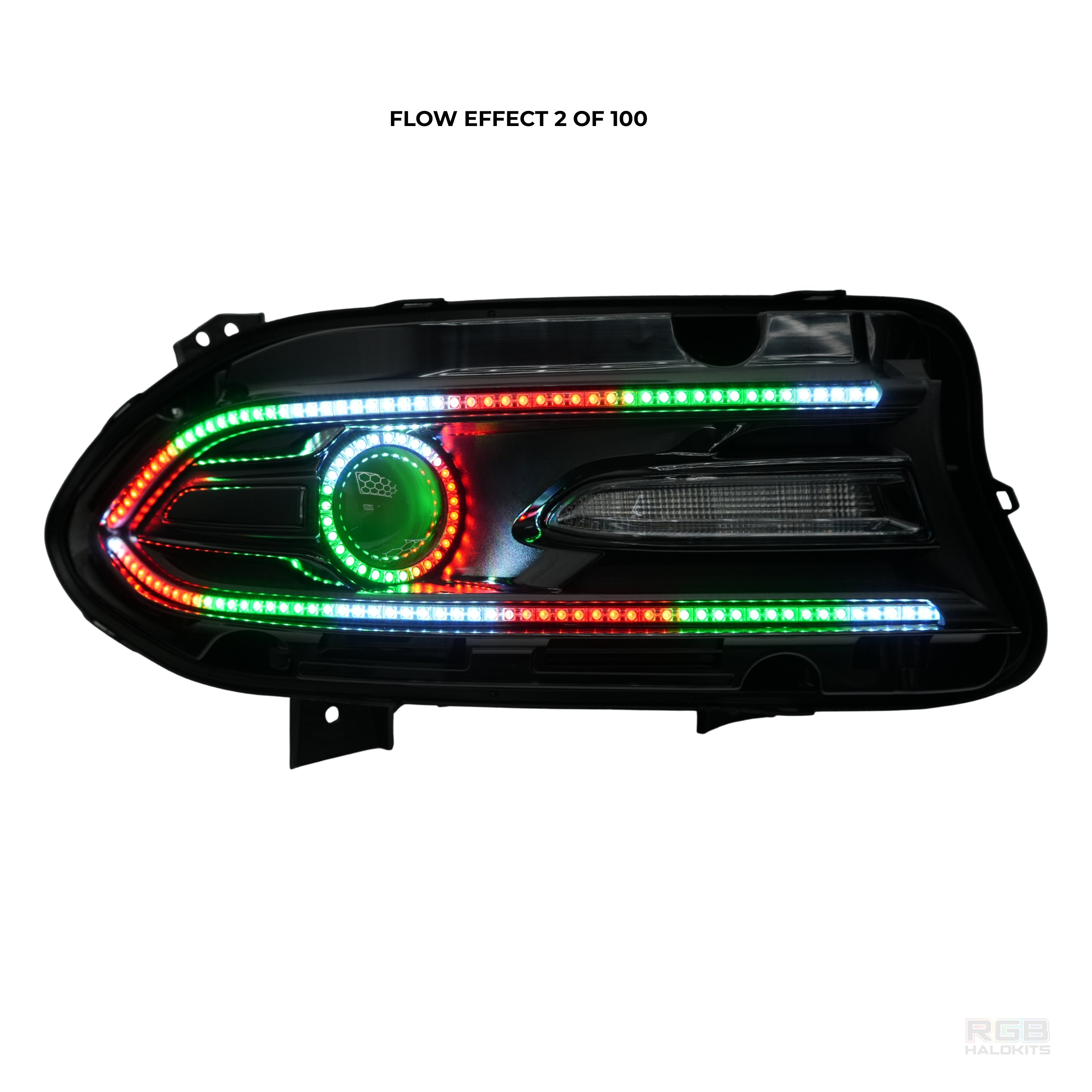Dodge Charger: Multicolor Headlights (2015-2023) Flow Series