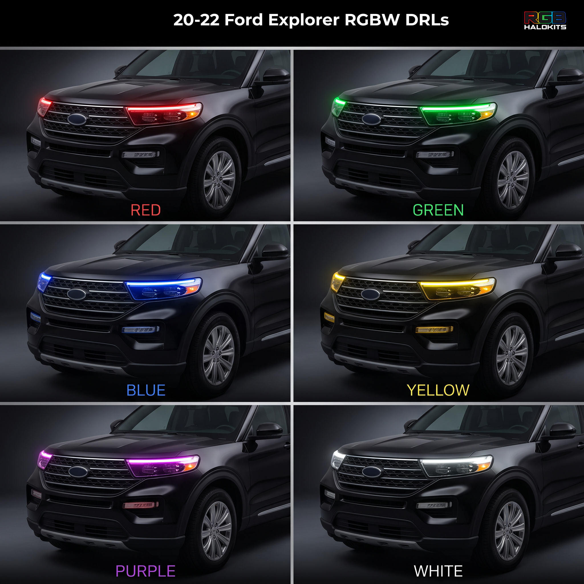 Ford Explorer Multicolor RGBW DRL Boards (2020-2024)