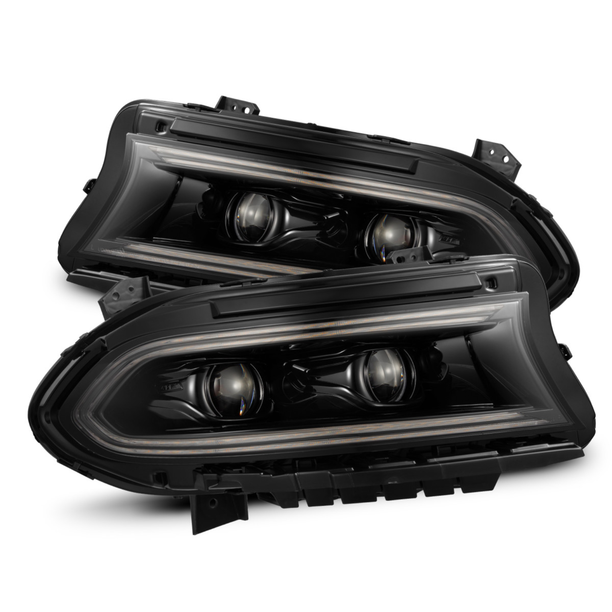 Dodge Charger LUXX-Series LED Projector Headlights Alpha-Black (2015-2023)