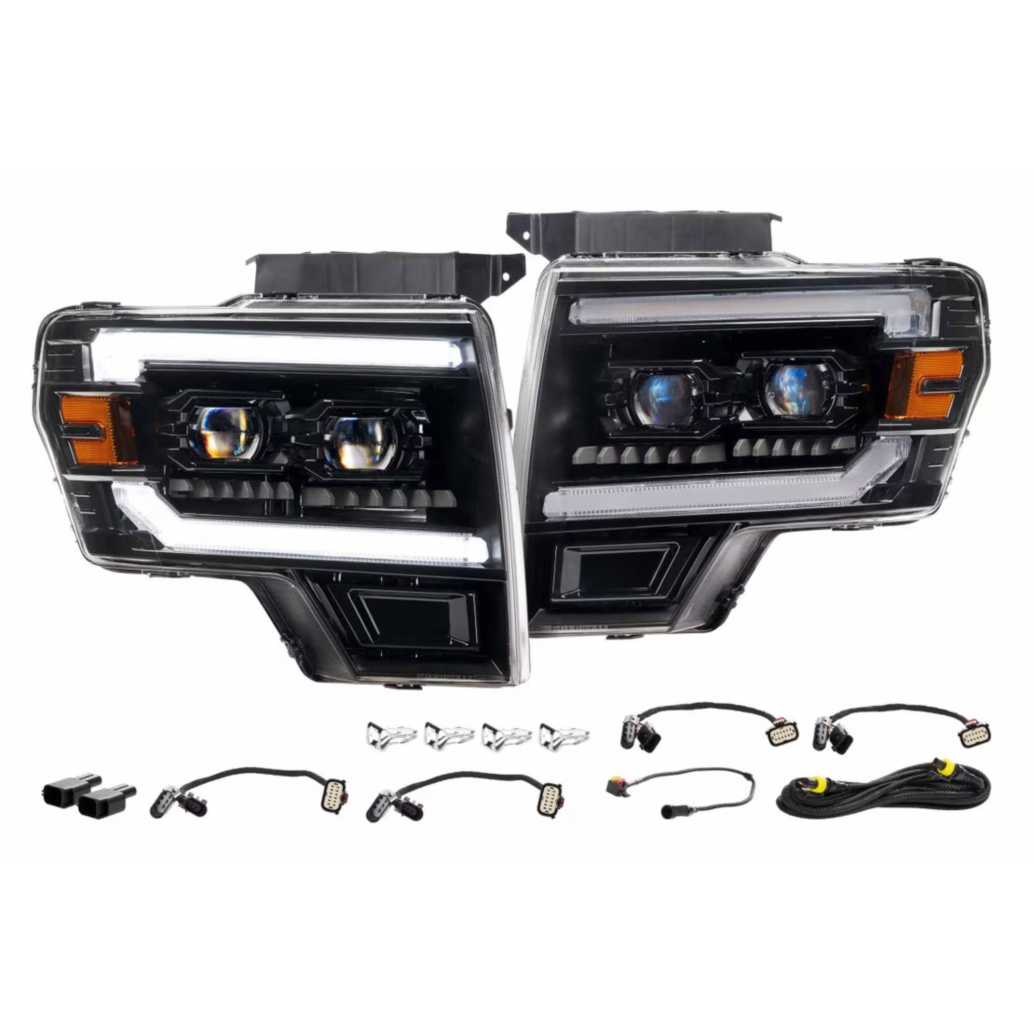 Ford F150: LED Headlights (2009 - 2014) | XB Evo Hybrid – Custom Multicolor LED Lighting by RGB Halo Kits