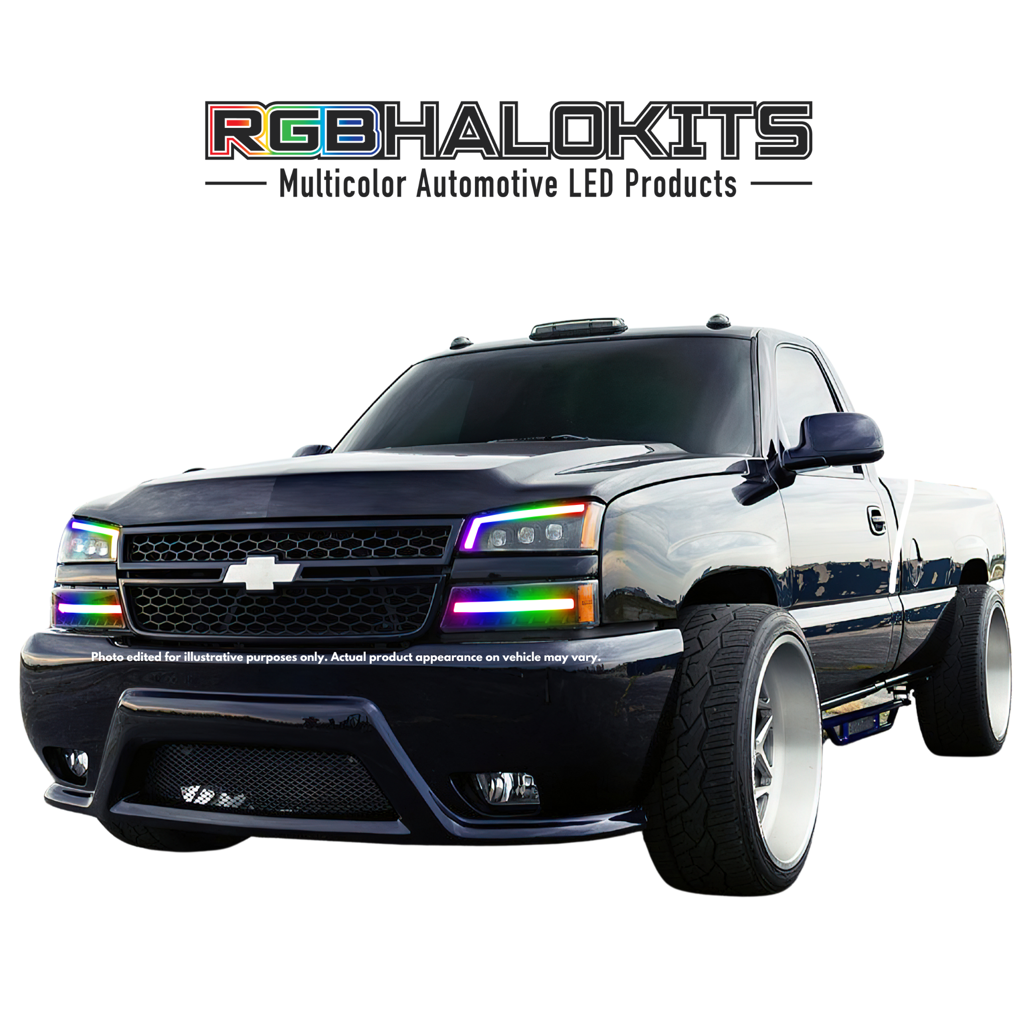 Chevrolet Silverado: Multicolor Built Nova Headlights (2003-2006)