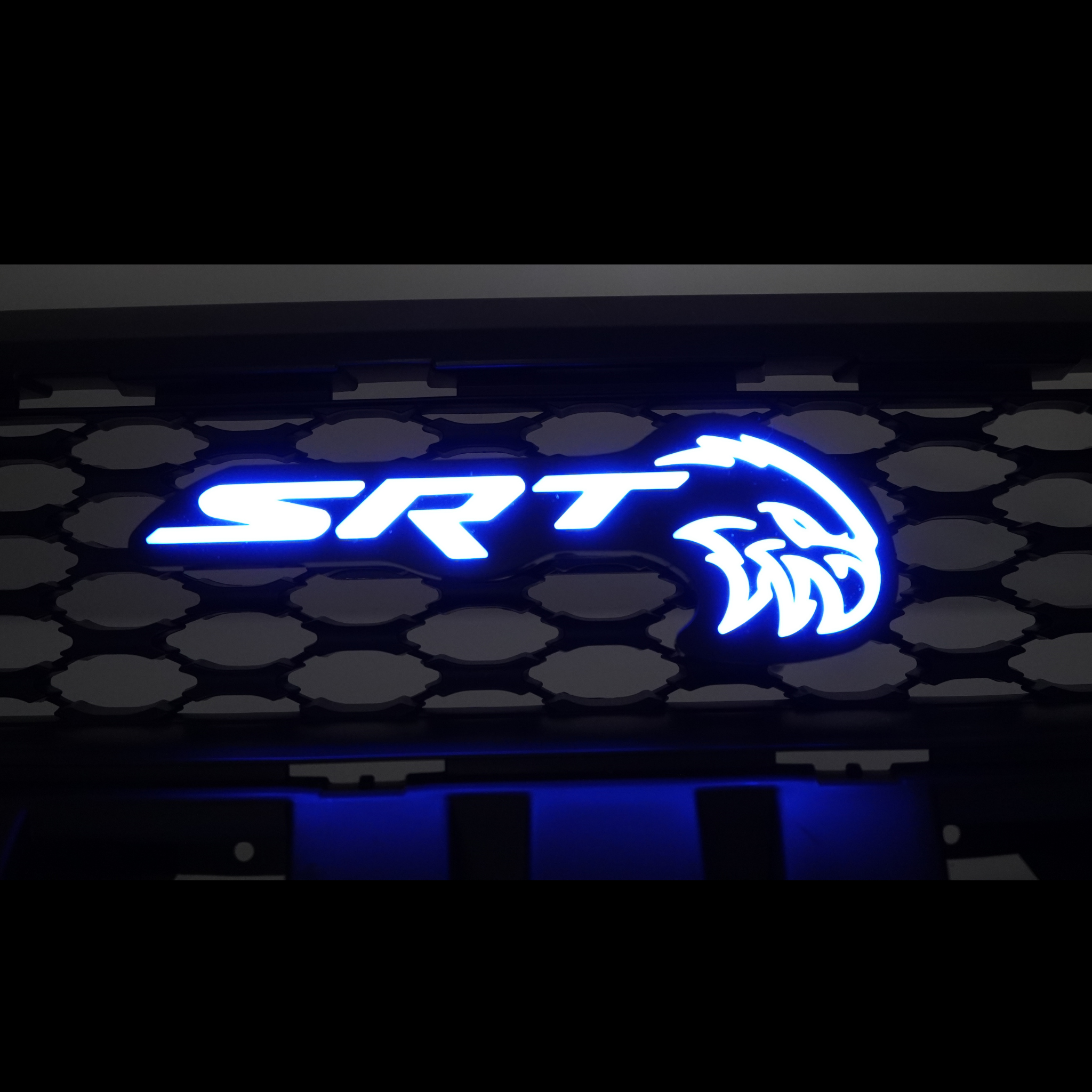 SRT Trackhawk Hellhawk LED Emblem: (Multicolor)