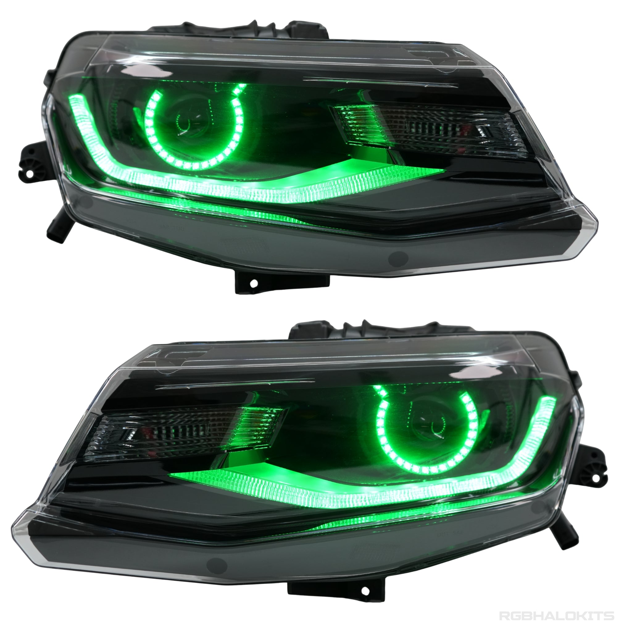 Chevrolet Camaro: Multicolor Flow Series Headlights w/ Halos (2016-2018) – Custom Multicolor LED Lighting by RGB Halo Kits