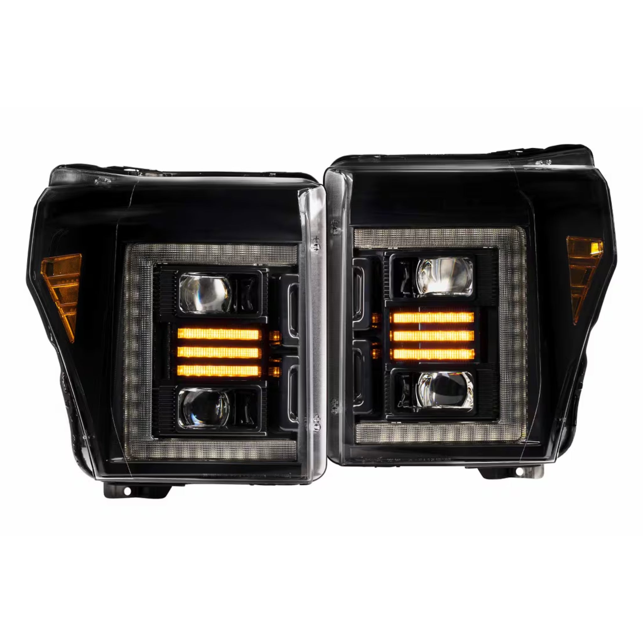 FORD SUPER DUTY (11-16): XB HYBRID LED HEADLIGHTS – Custom Multicolor LED Lighting by RGB Halo Kits