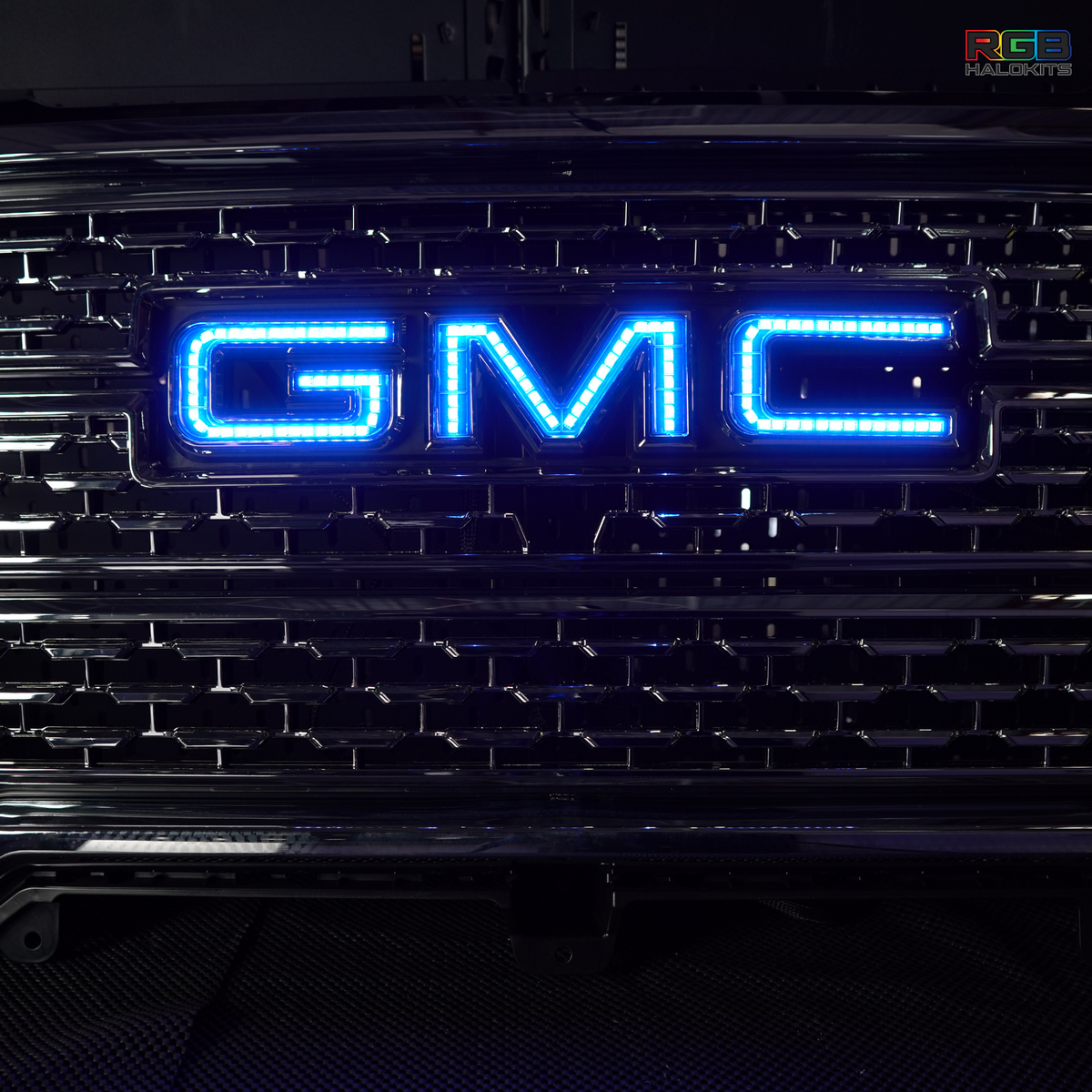 Illuminated Led Light Up Logo GMC Emblem Multicolor