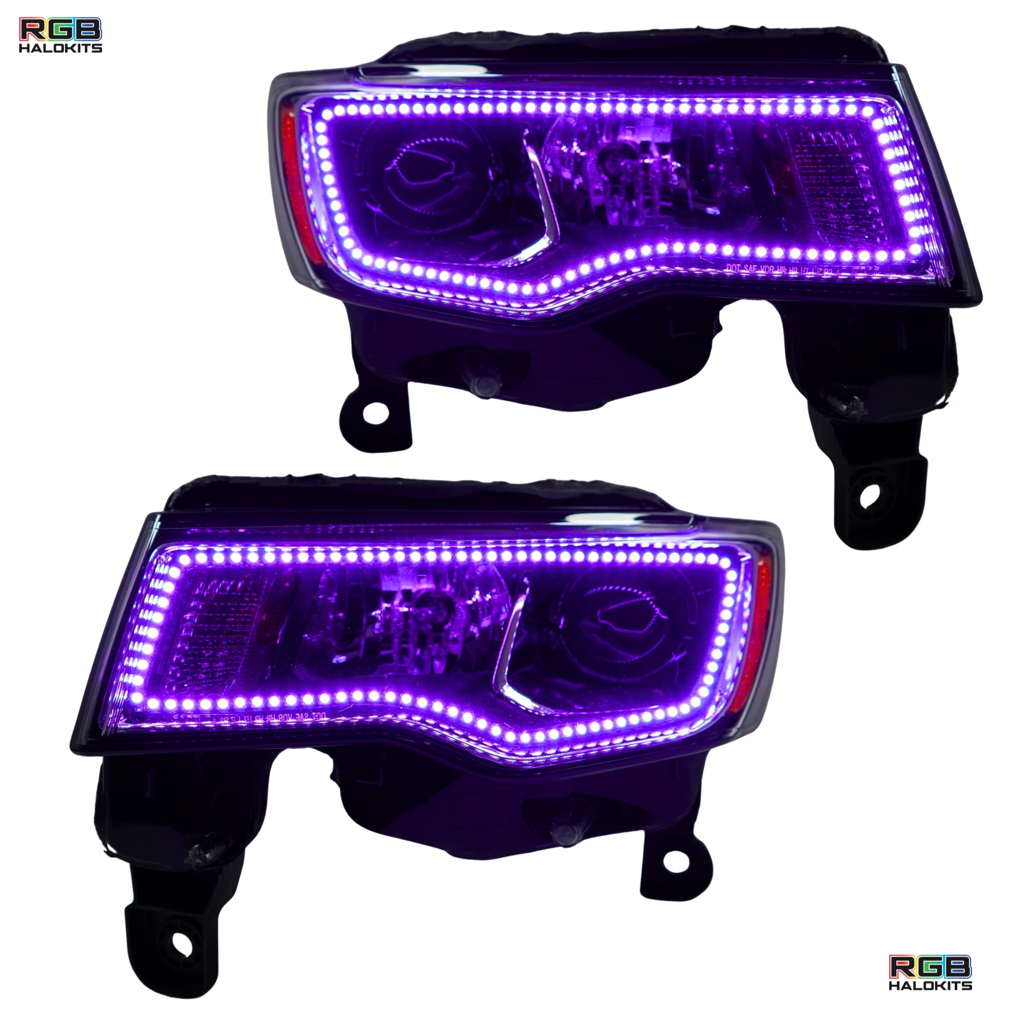 saaaaa/11 Jeep Grand Cherokee Flow Series Halo/DRL Kit (for Halogen Headlights)