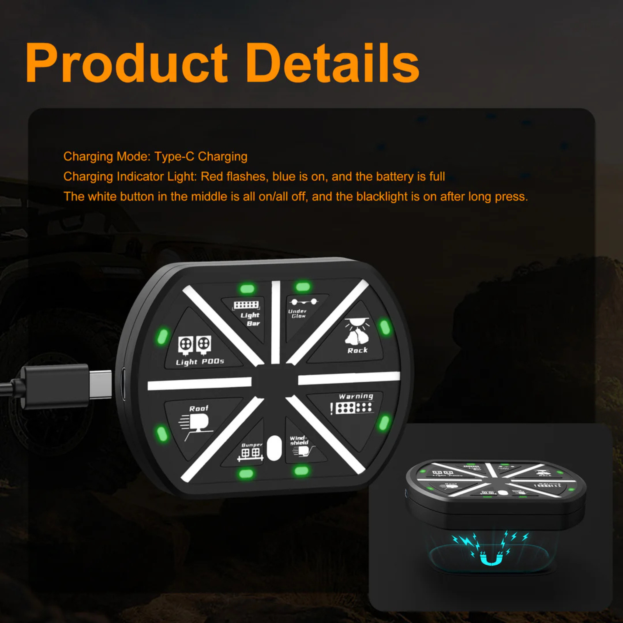 8-Gang Switch Panel – Custom Multicolor LED Lighting by RGB Halo Kits