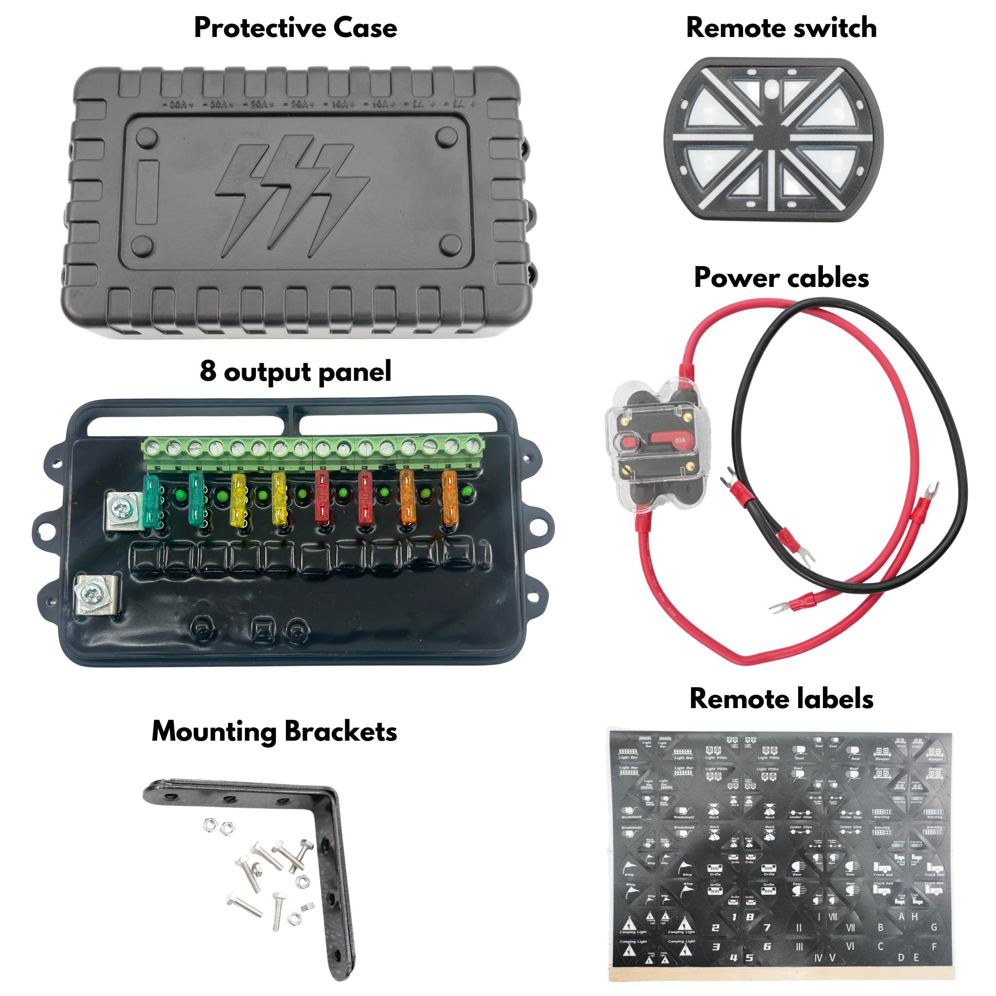 8-Gang Switch Panel – Custom Multicolor LED Lighting by RGB Halo Kits