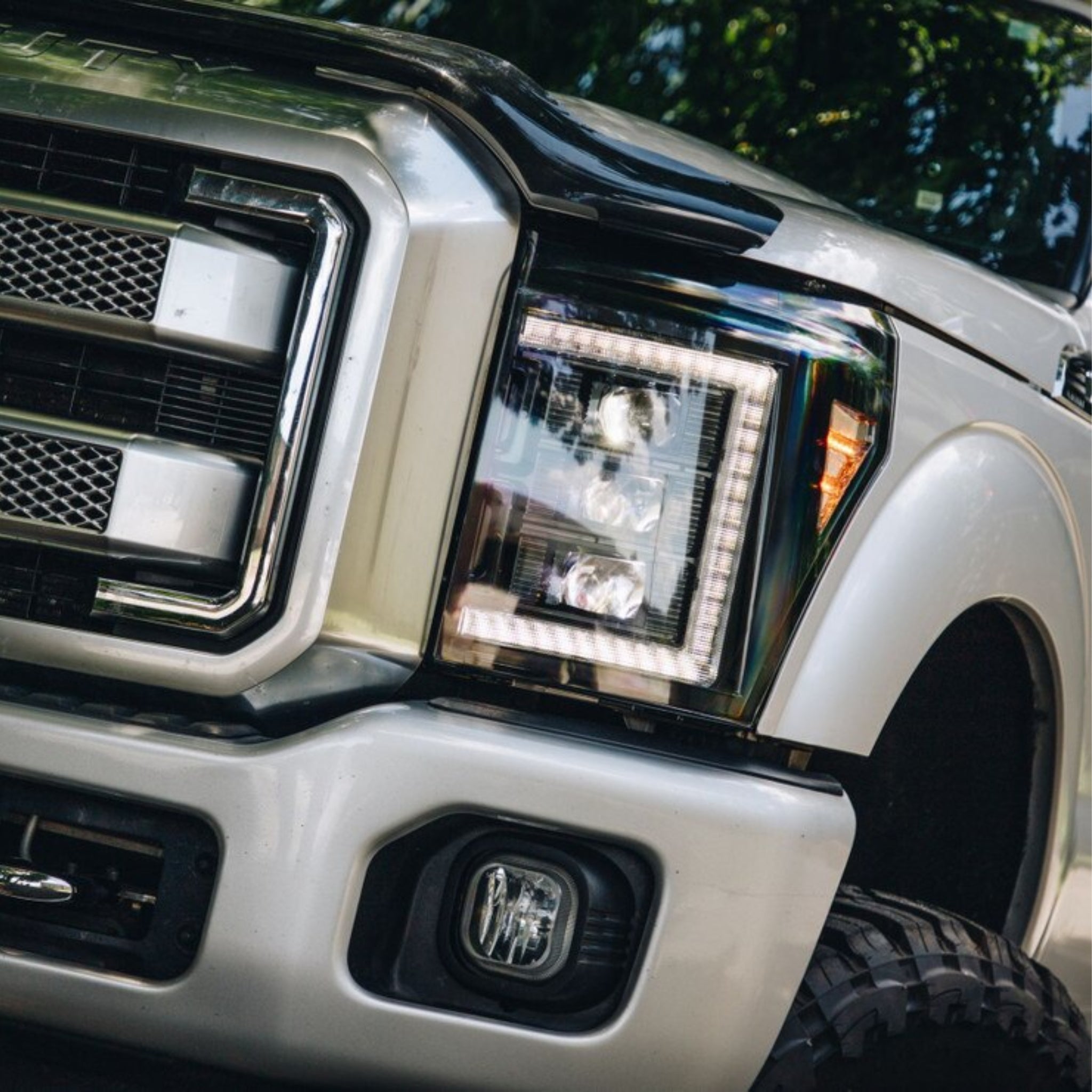 Ford Super Duty: LED Headlights (2011 - 2016) | XB – Custom Multicolor LED Lighting by RGB Halo Kits
